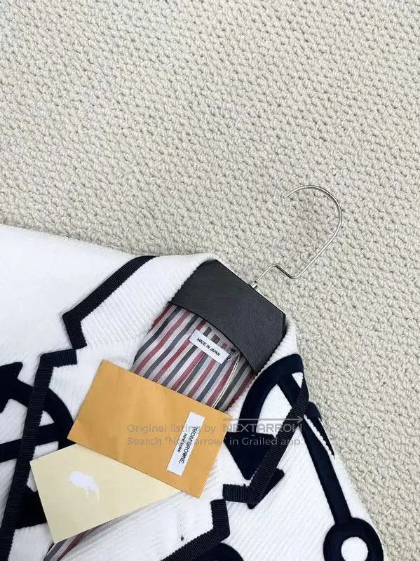 Thom Browne Thom Browne White Embroidered Logo Jacket . Size S / US 4 / IT 40 - 3 Thumbnail