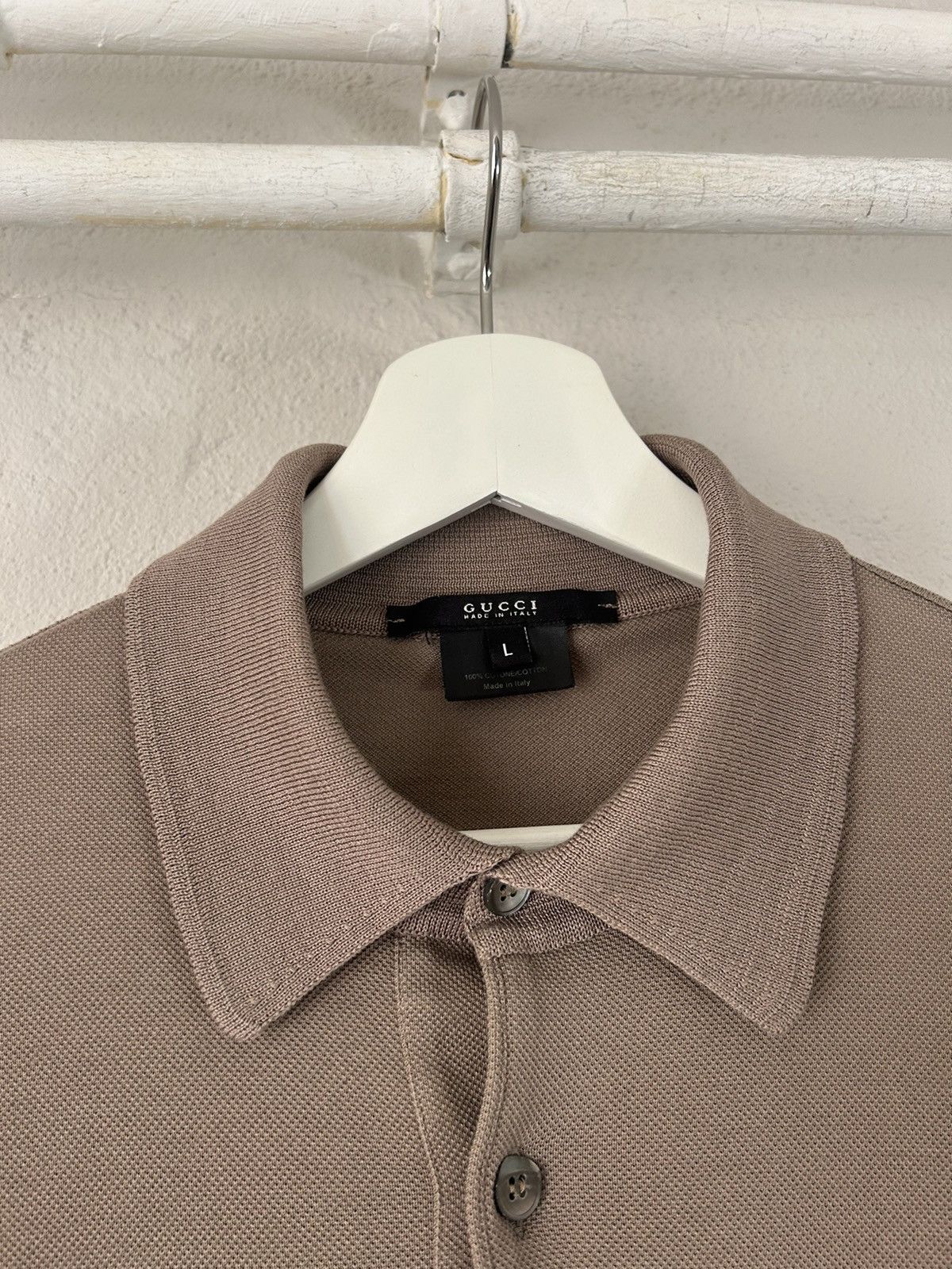 Gucci Gucci Classic Brown Polo Shirt - Size L Size US L / EU 52-54 / 3 - 2 Thumbnail