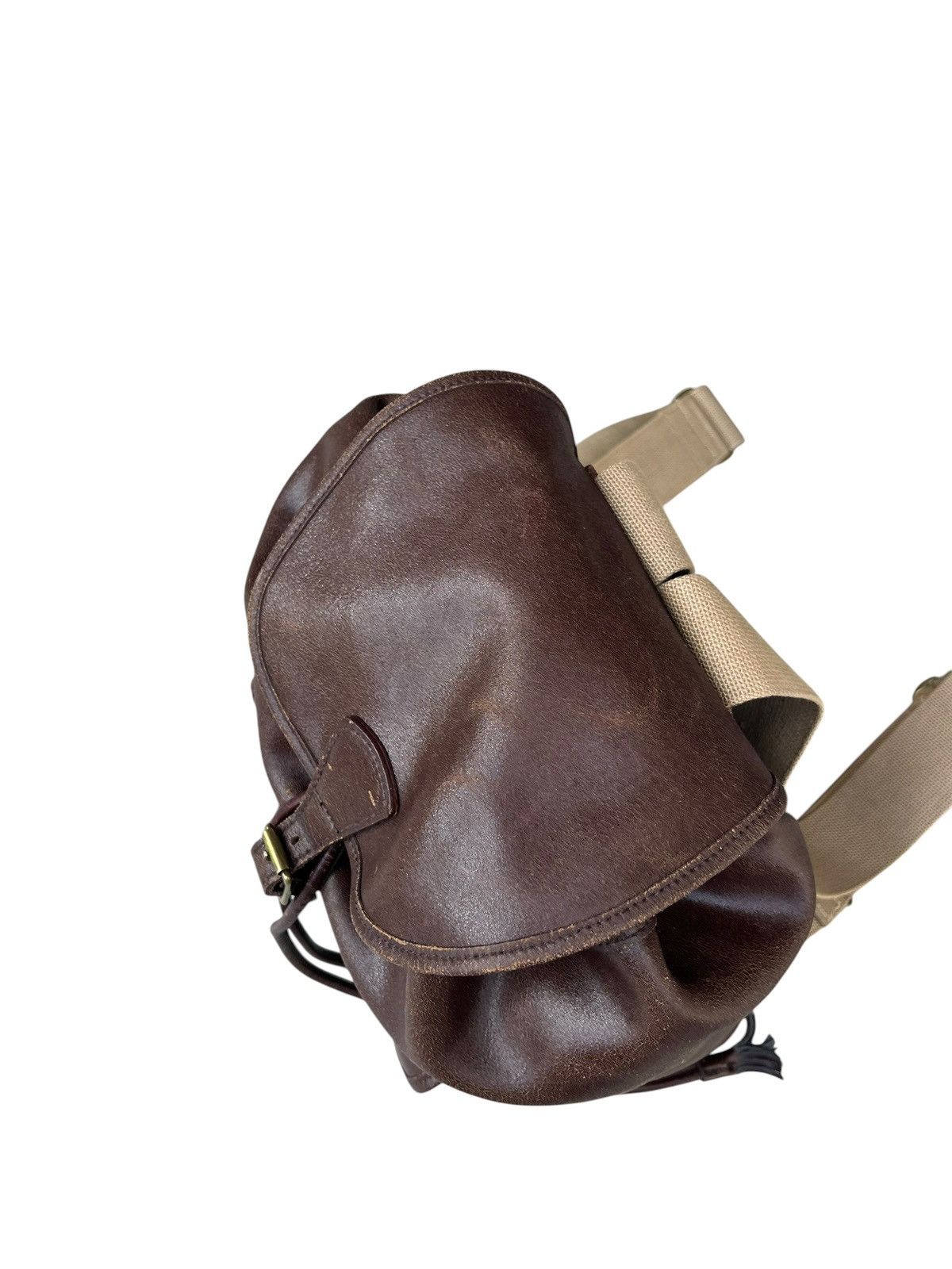 Leather VTG J&M Davidson Distress Blistered Leather Backpack Bag Size ONE SIZE - 20 Thumbnail