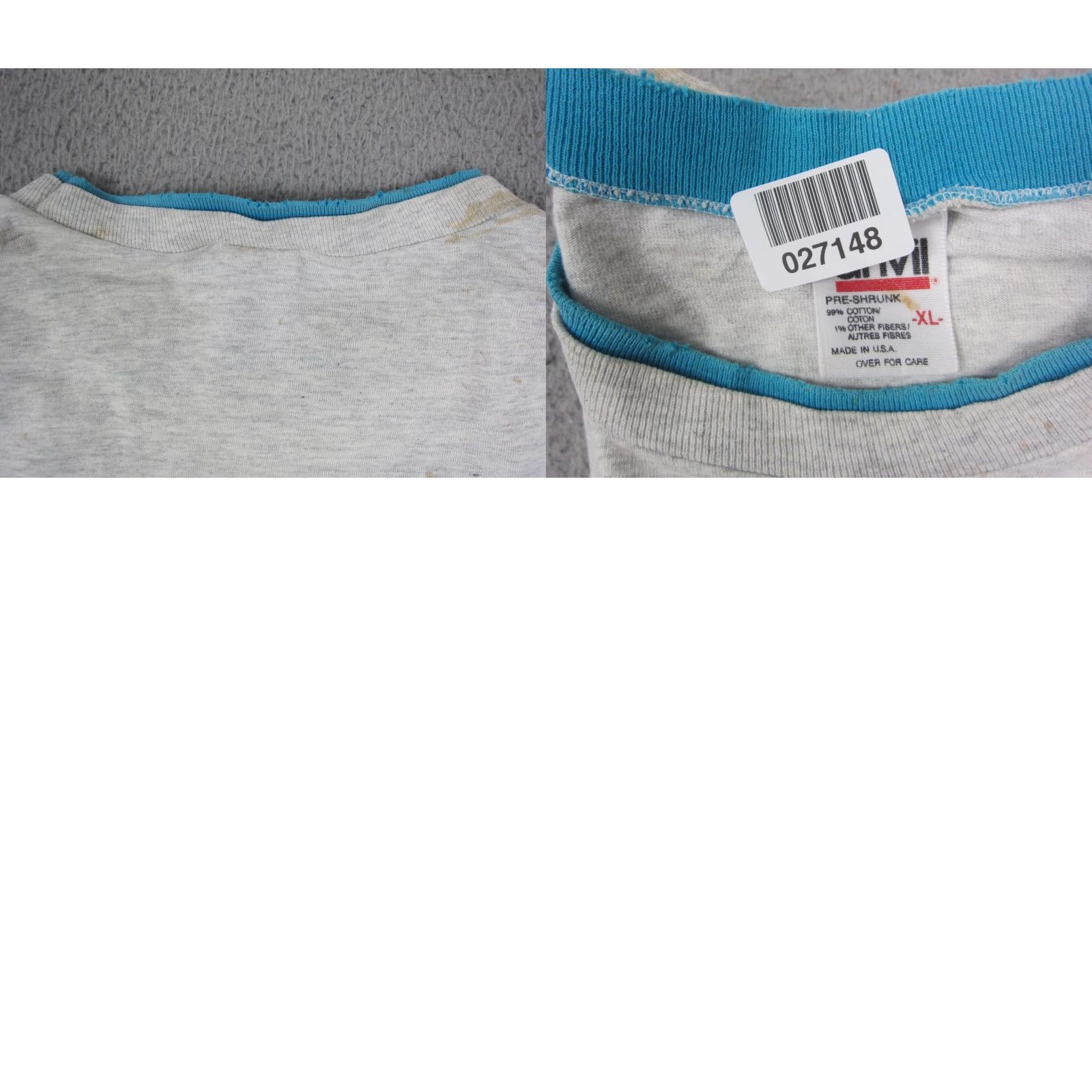 Anvil VINTAGE Anvil Shirt Men XL Gray 90s Beach Florida Short Sleeve Crew Neck Size US XL / EU 56 / 4 - 9 Thumbnail