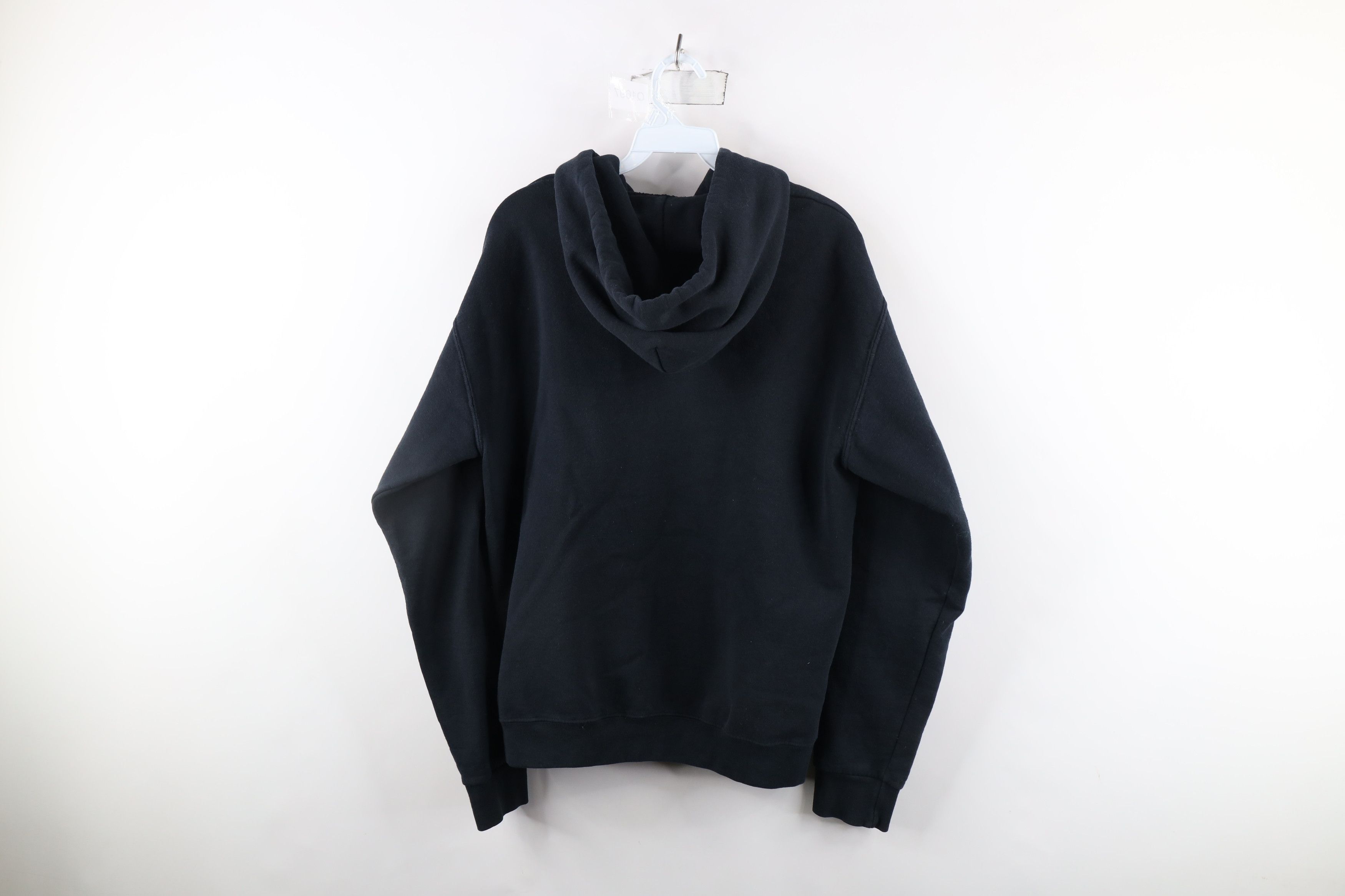 Vintage Vintage 90s Streetwear Blank Hoodie Sweatshirt Black Size US M / EU 48-50 / 2 - 12 Thumbnail