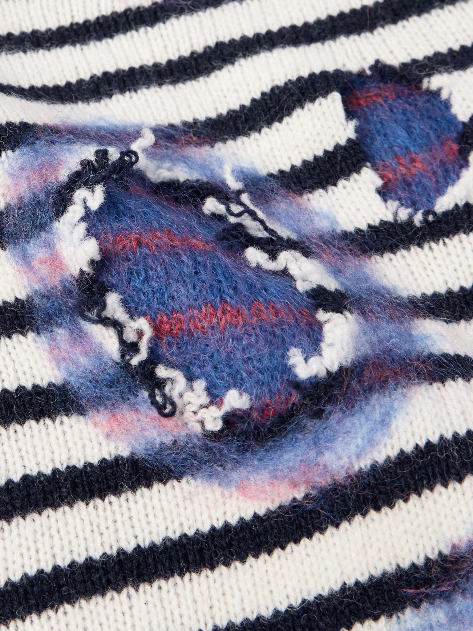 Marni o1w1db11125 Patchwork Striped Wool Sweater in Multicolor Size US M / EU 48-50 / 2 - 3 Thumbnail