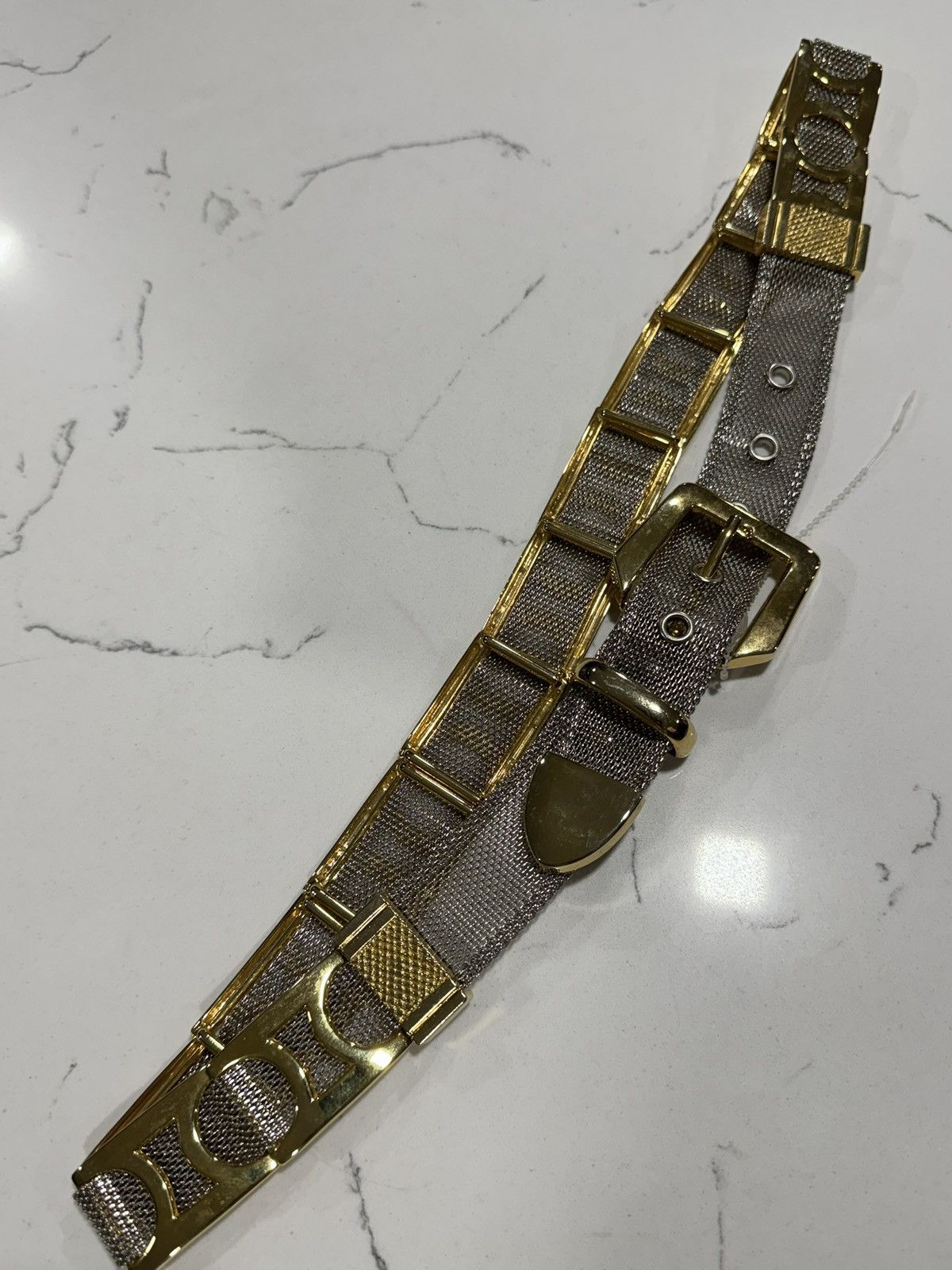 Vintage Vintage Gold/Silver Mesh Statement Belt Size ONE SIZE - 2 Thumbnail