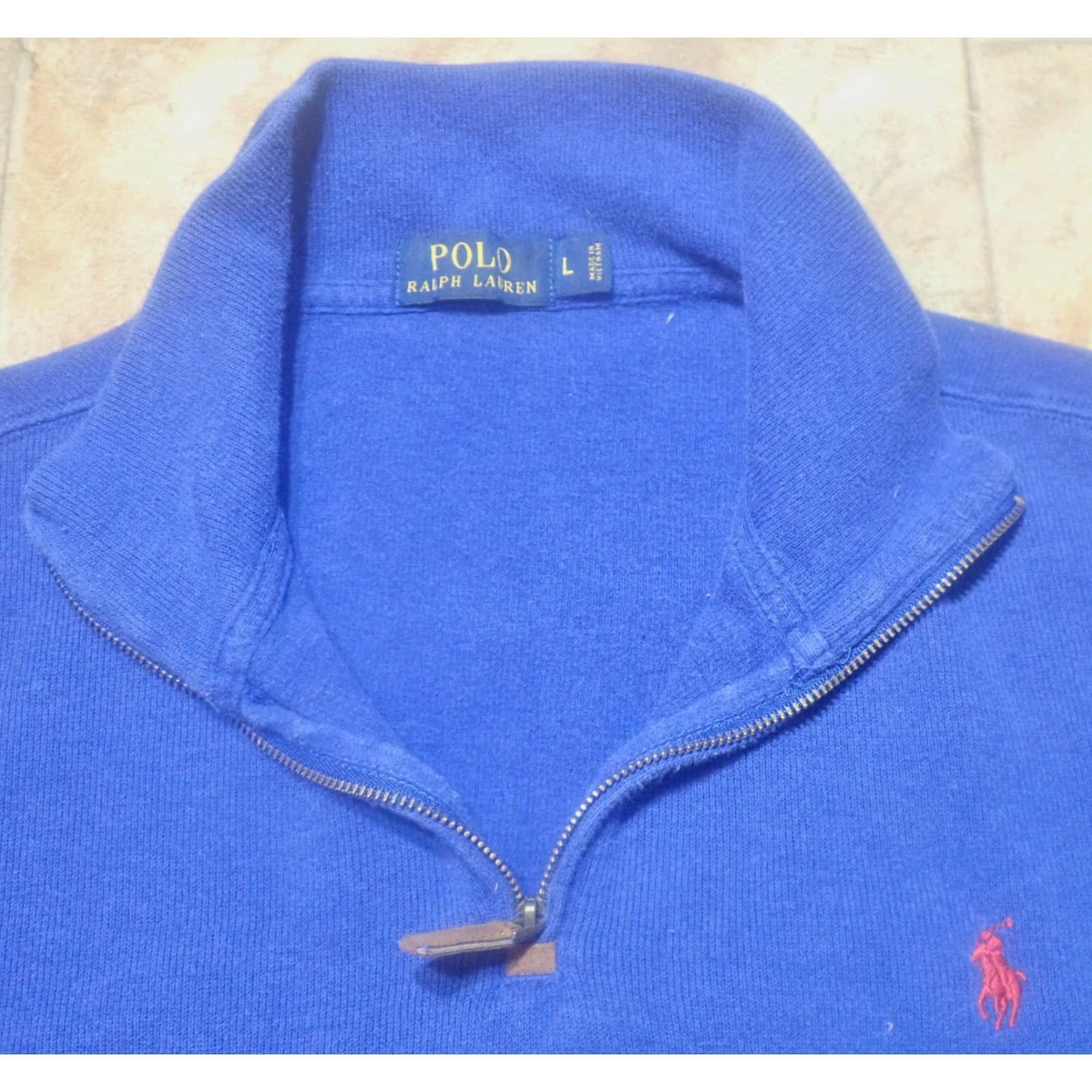 Polo Ralph Lauren Polo Ralph Lauren Polo Mock Neck Blue Pullover Sweatshirt Mens Large Embroidered Logo 1/4 Zip Knit Sweatshirt Size US L / EU 52-54 / 3 - 5 Thumbnail