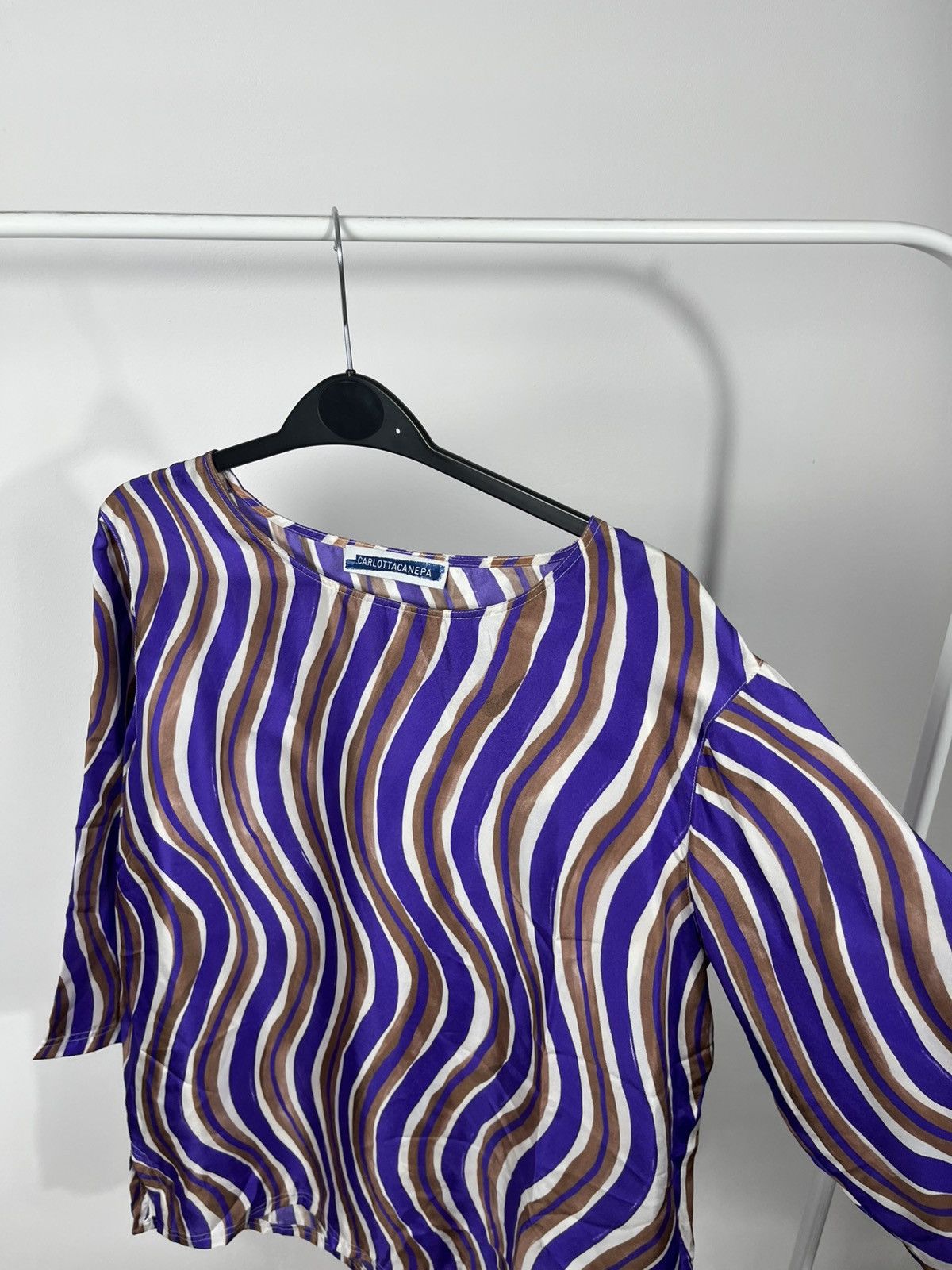 Other Carlotta Canepa 100 percent silk striped blouse Italy Size S / US 4 / IT 40 - 10 Thumbnail