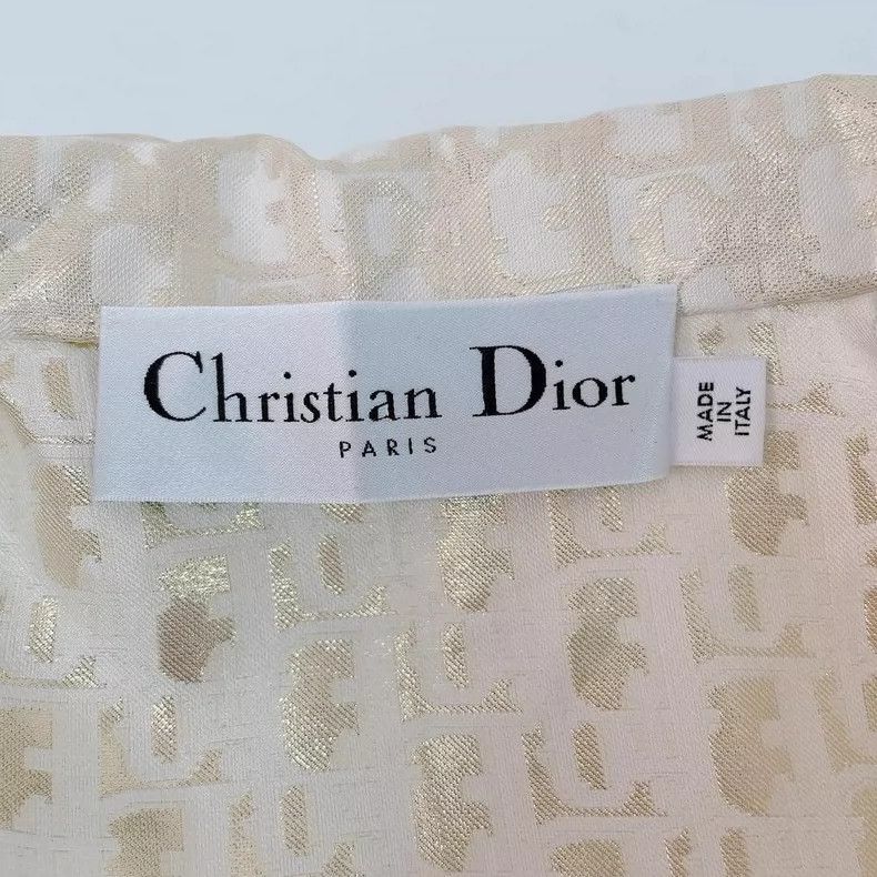 Dior Dior Gold Logo Embroidered Casual Shirt Size XXS / US 00 / IT 34 - 6 Thumbnail