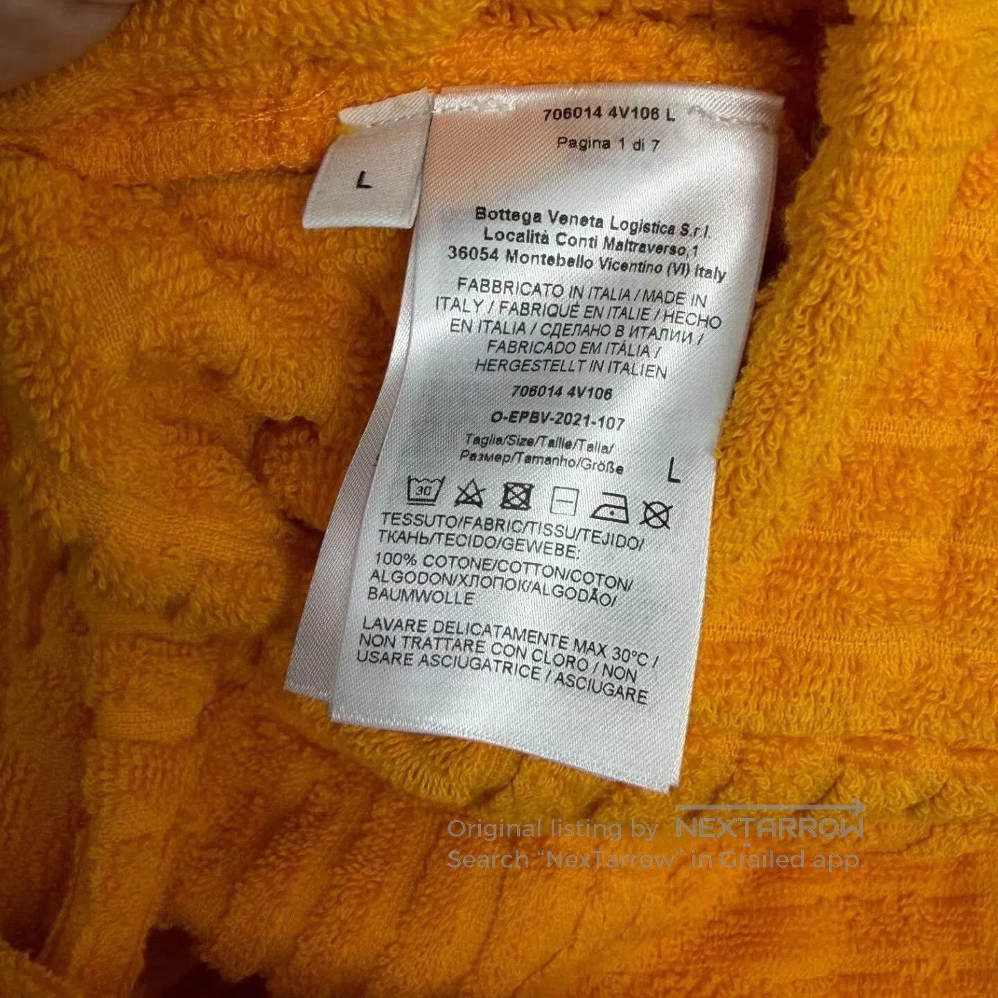 Japanese Brand Bottega Veneta Orange Logo Bathrobe L. Size US L / EU 52-54 / 3 - 5 Thumbnail