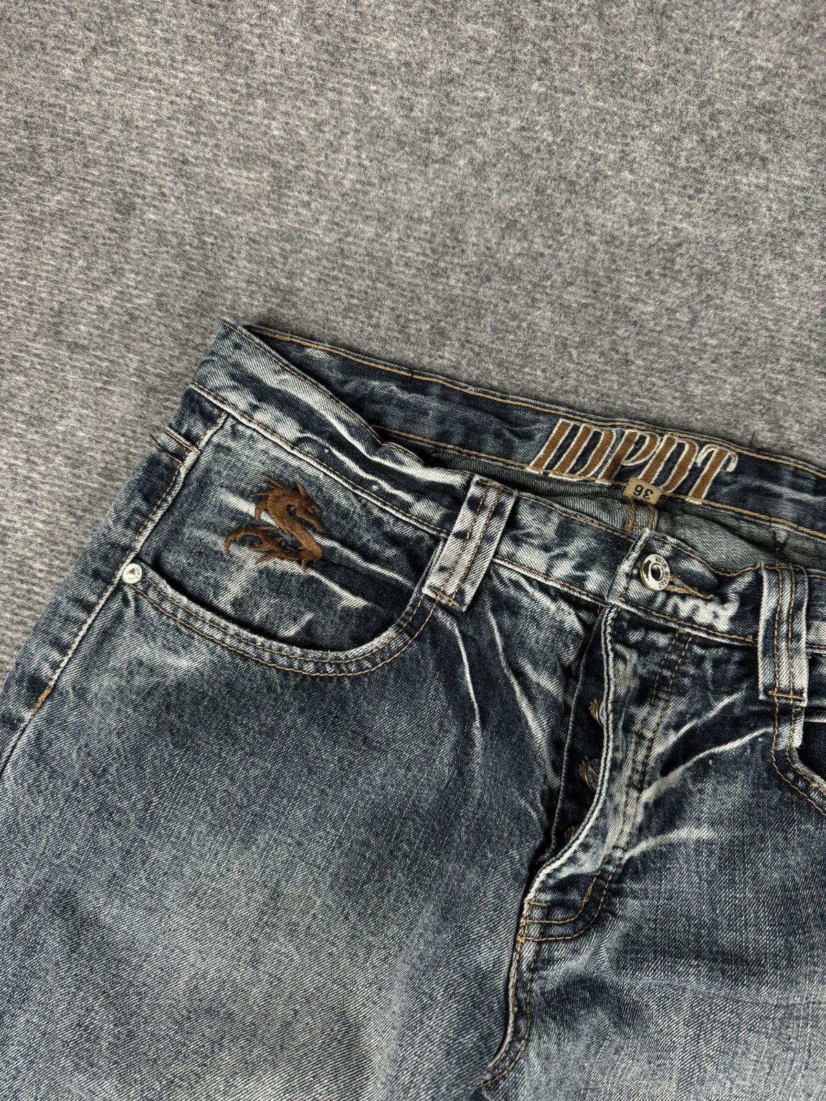 Japanese Brand Vintage distressed denim emroidered swag pants y2k denim Size US 34 / EU 50 - 11 Thumbnail