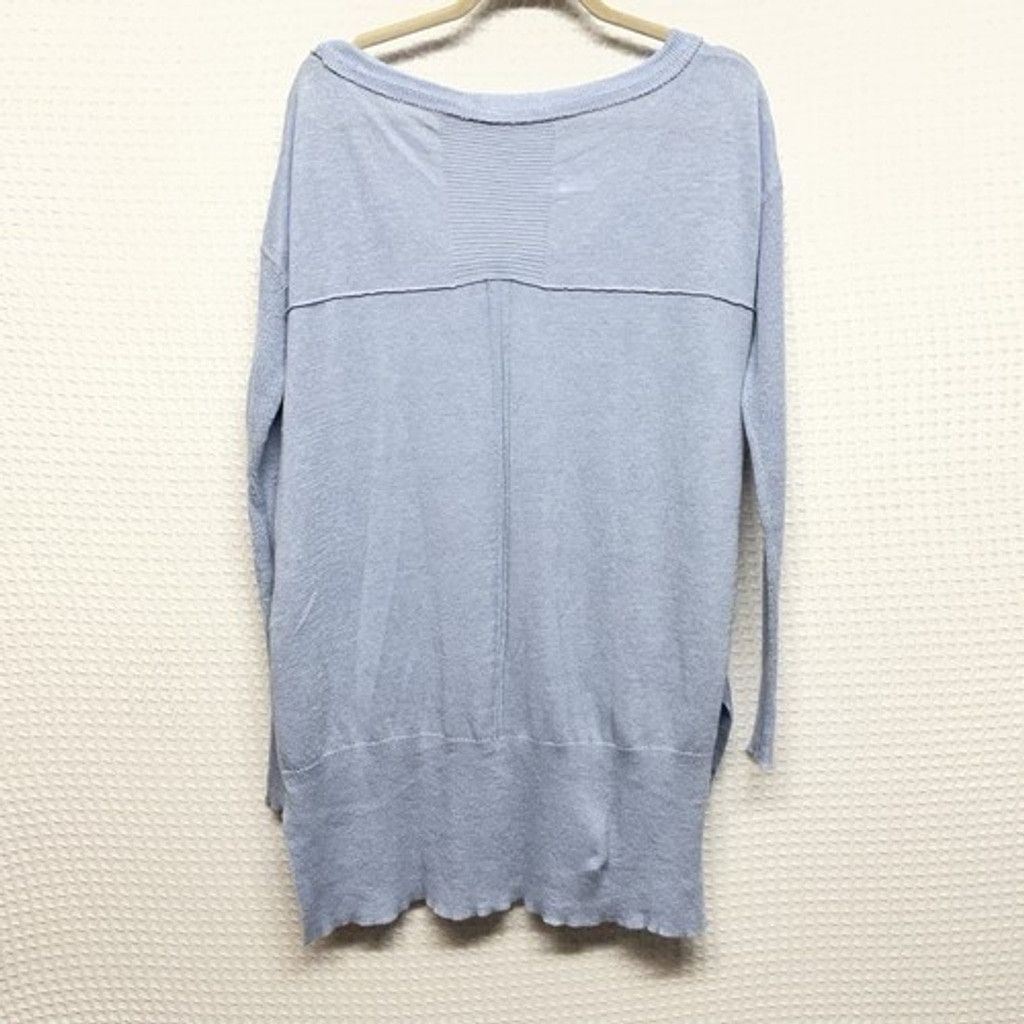 Free People Free People Blue Lace Trim HighLow ScoopNeck Sweater Women M Size M / US 6-8 / IT 42-44 - 5 Thumbnail