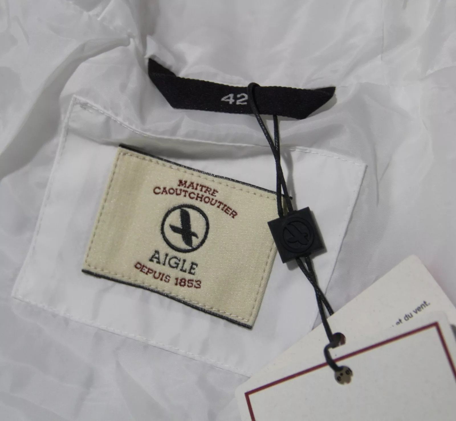 Aigle AIGLE RAIN COAT JACKET MTD WHITE Size M / US 6-8 / IT 42-44 - 3 Thumbnail