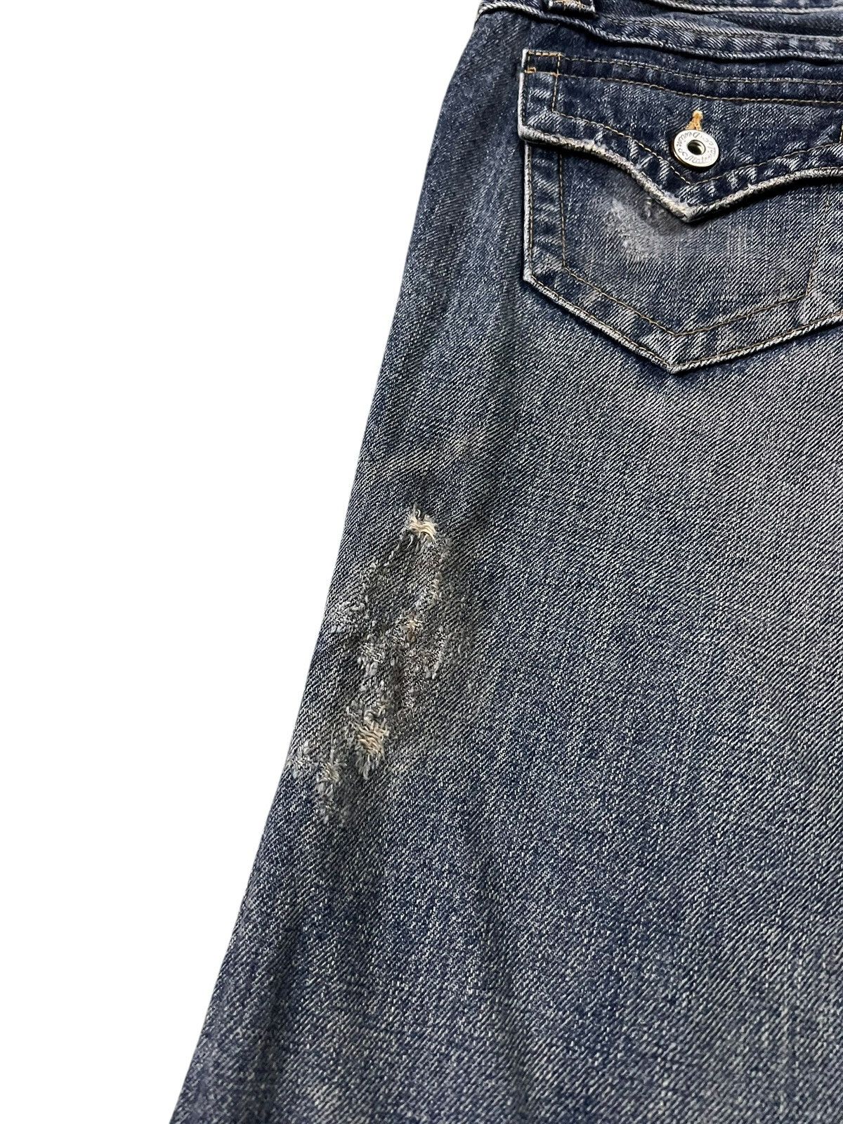 If Six Was Nine Material Girl Flare Distress Low Rise Bootcut Jean Size US 31 - 11 Thumbnail