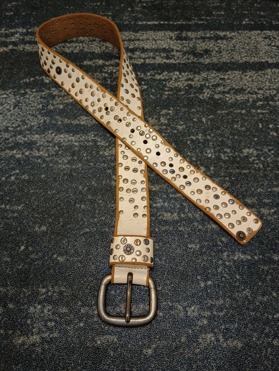 Leather STUDDED WEAR JEANS LEATHER BELT(SIZE 28-34) Size ONE SIZE - 2 Thumbnail
