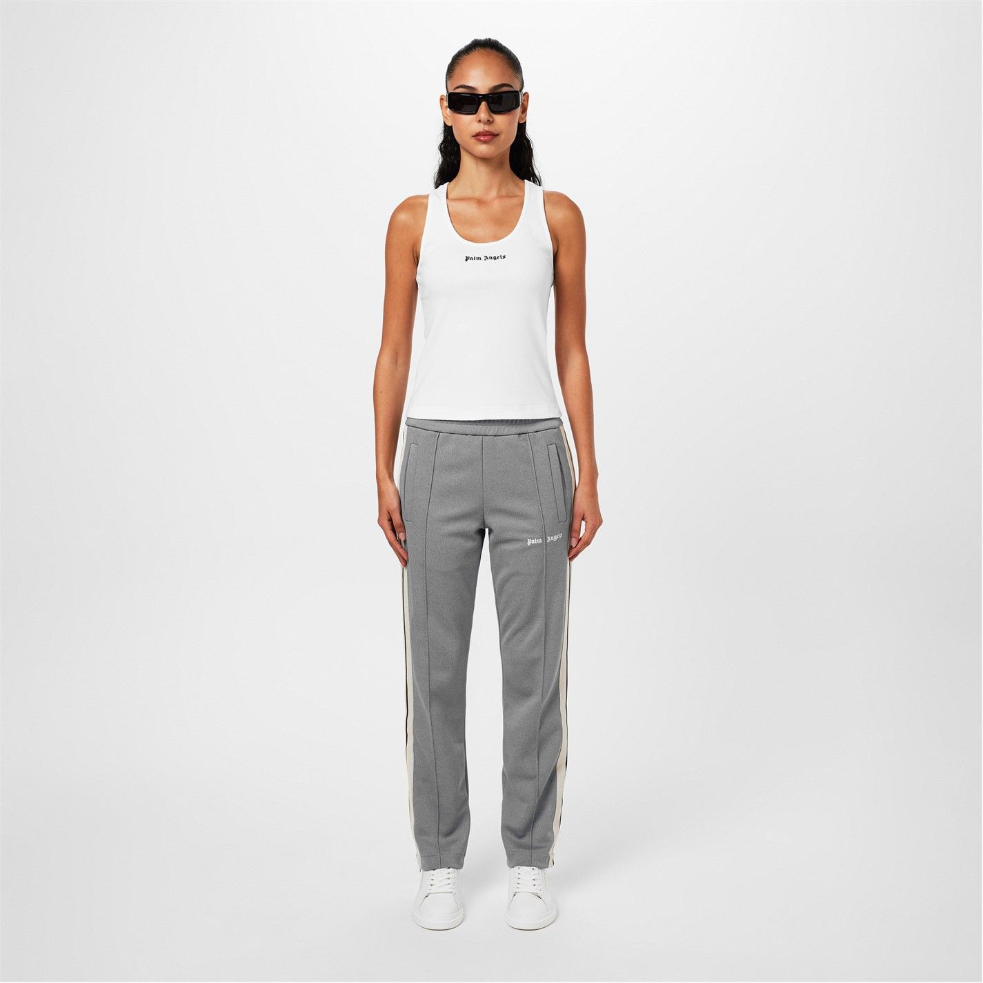 Palm Angels o1g2r1mq0325 Logo Embroidered Track Trouser in Grey & White Size 31" - 6 Thumbnail