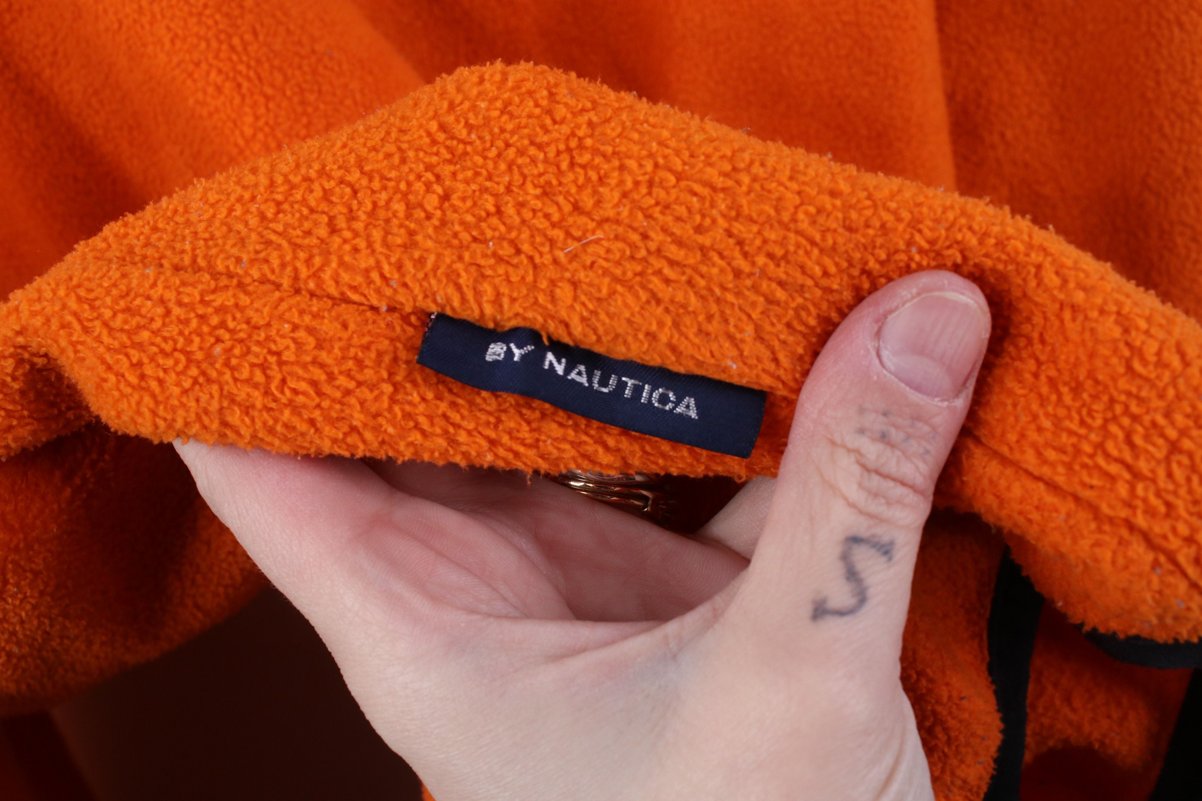 Nautica Vintage 90s Nautica 1/4 Zip Fleece Pullover Sweater Orange Size US L / EU 52-54 / 3 - 8 Thumbnail