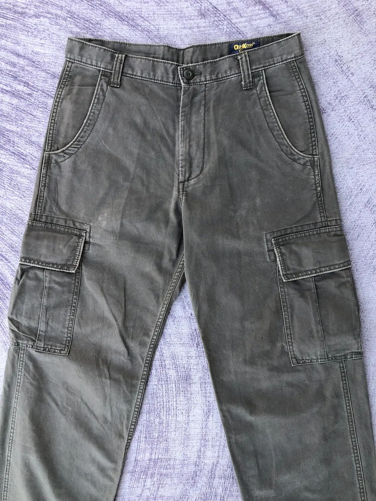 Japanese Brand × Oshkosh Faded Green Cargo oshKosh Multipocket Tactical Pants Size US 30 / EU 46 - 2 Thumbnail