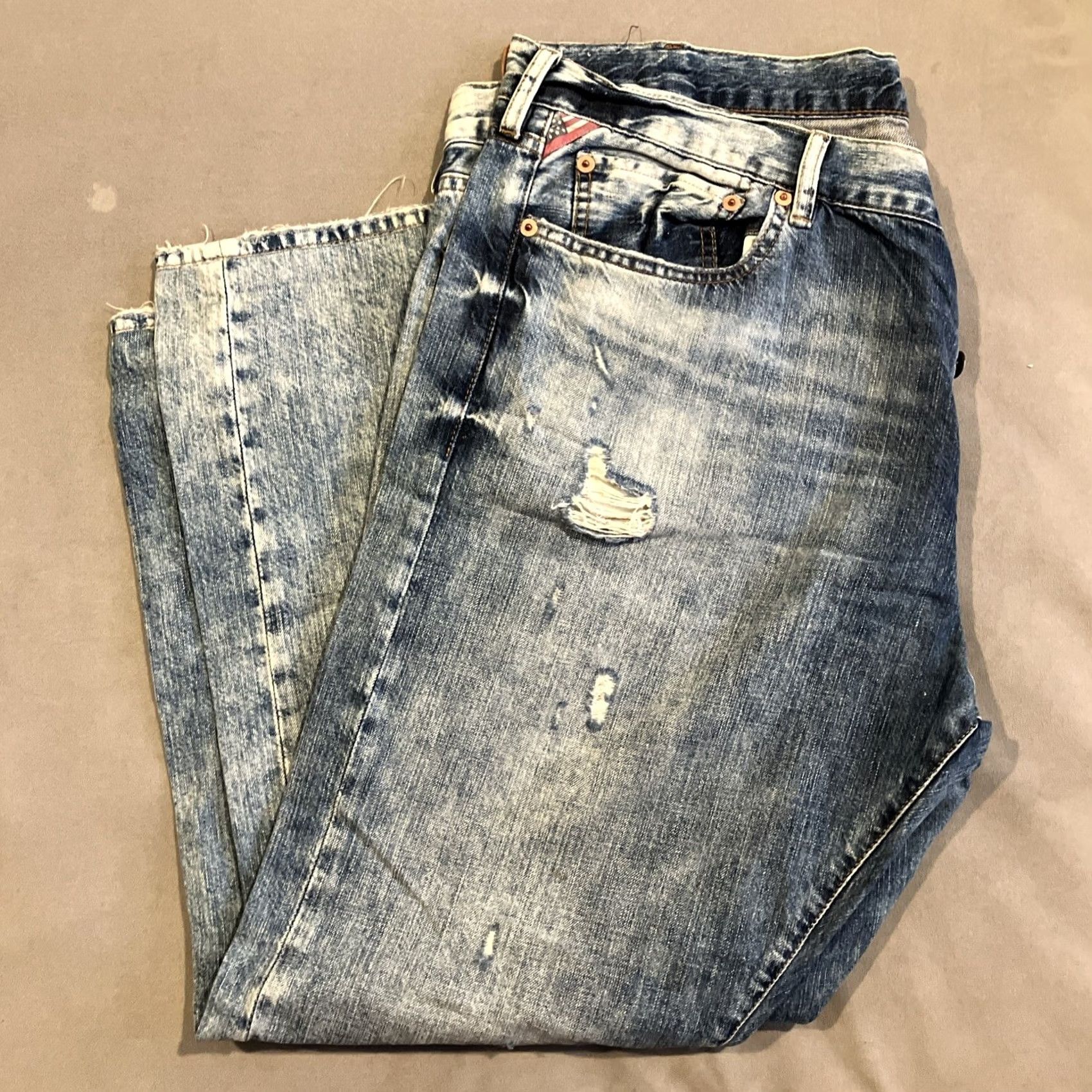 Ralph Lauren VINTAGE Ralph Lauren Denim Supply Slim Fit Jeans Distressed 41" x 28" Men's Size US 41 - 2 Thumbnail