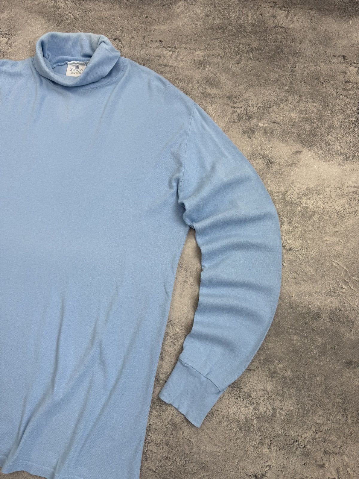 Sunspel Vintage Sunspel Blue Turtleneck Made In England Luxury Size US L / EU 52-54 / 3 - 8 Thumbnail
