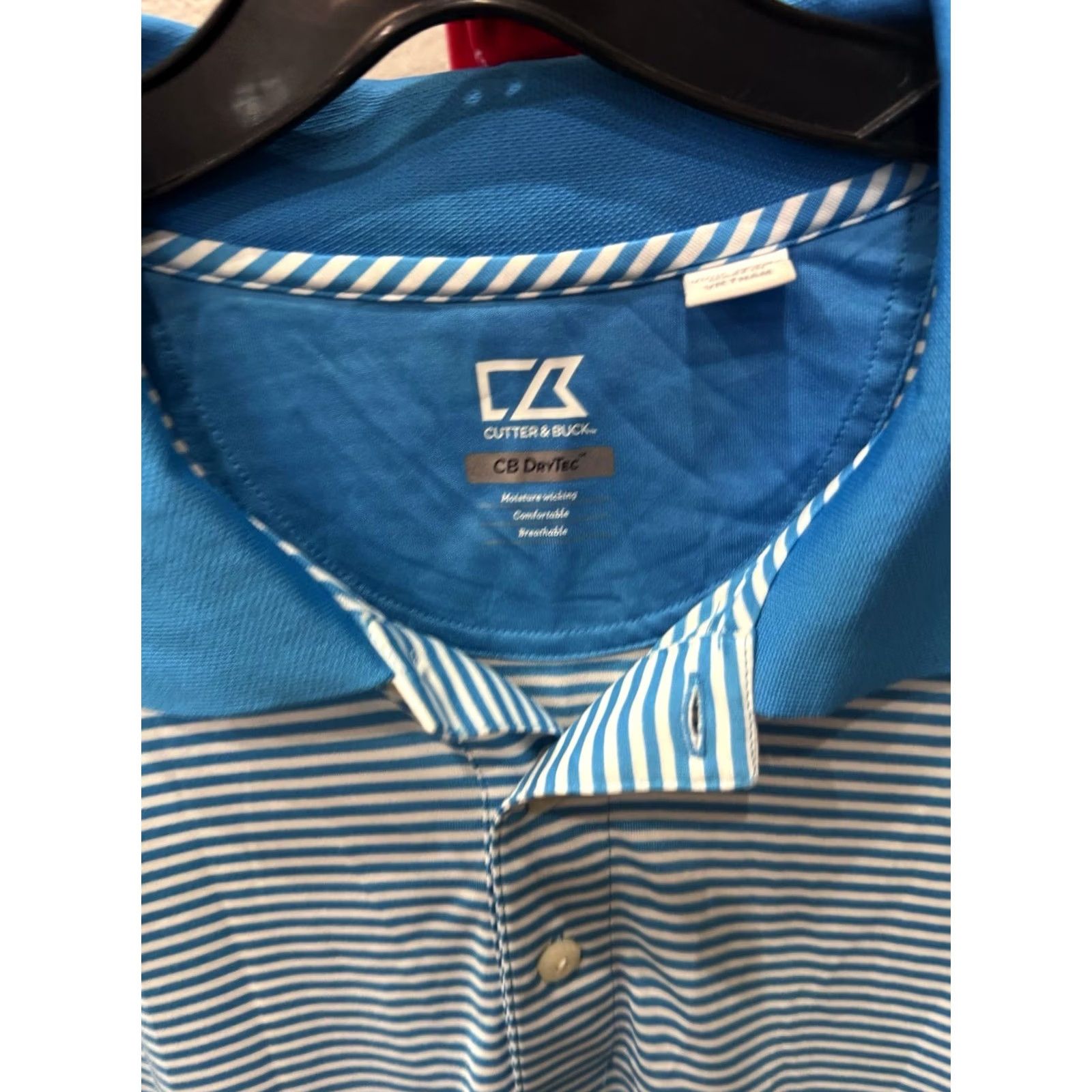 Cutter & Buck Cutter & Buck Polo Shirt 3XL Black Multicolor Blue White Stripe Shirt Men XXXL Size US XXL / EU 58 / 5 - 3 Thumbnail