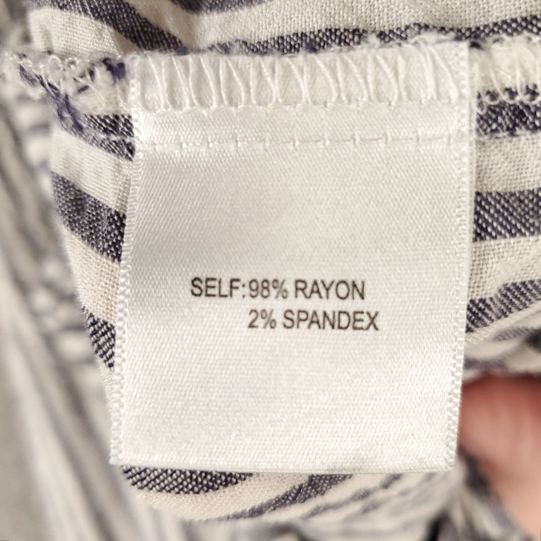 Vintage Jane And Delancey Striped Button-Up Shirt Women's XL Navy White Roll Tab Sleeve Size XL / US 12-14 / IT 48-50 - 6 Thumbnail