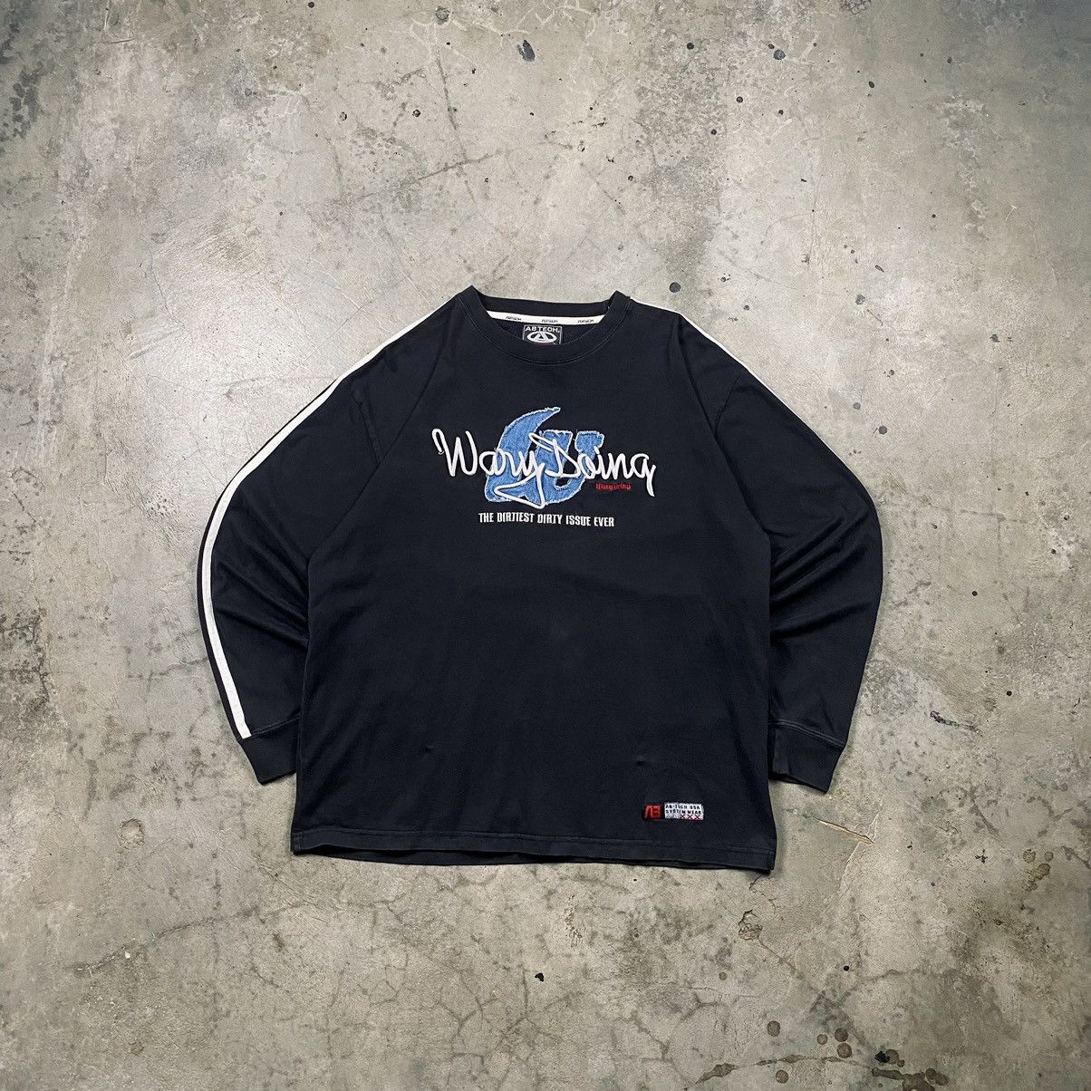 Rap Tees × Vintage y2k AB-Tech Hiphop Bboy Wording Tattoo LS Tee Size US L / EU 52-54 / 3 - 1 Thumbnail
