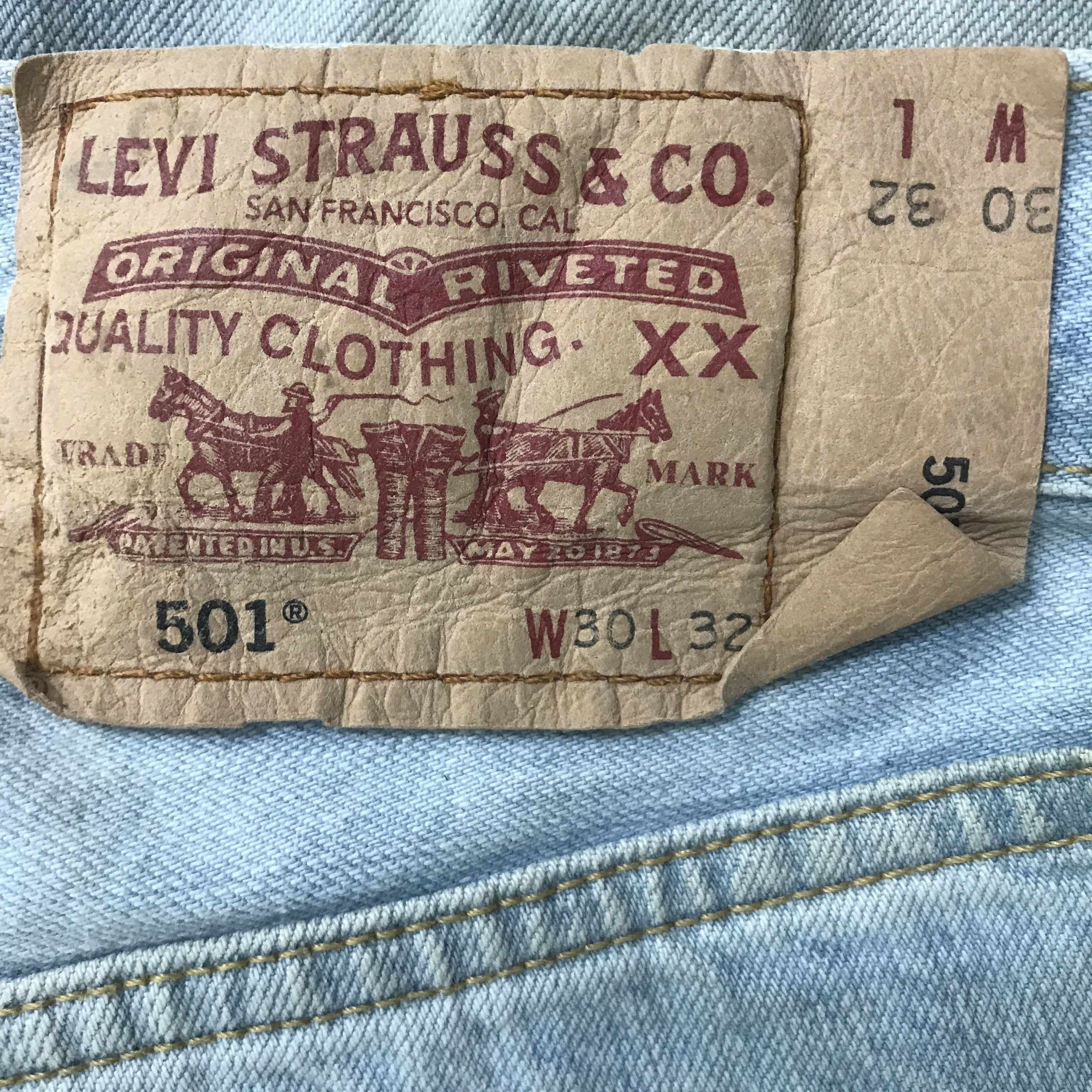 Levi's Vintage Clothing LEVI'S DENIM LIGHT WASH DENIM PANTS K74B6 Size US 30 / EU 46 - 14 Thumbnail