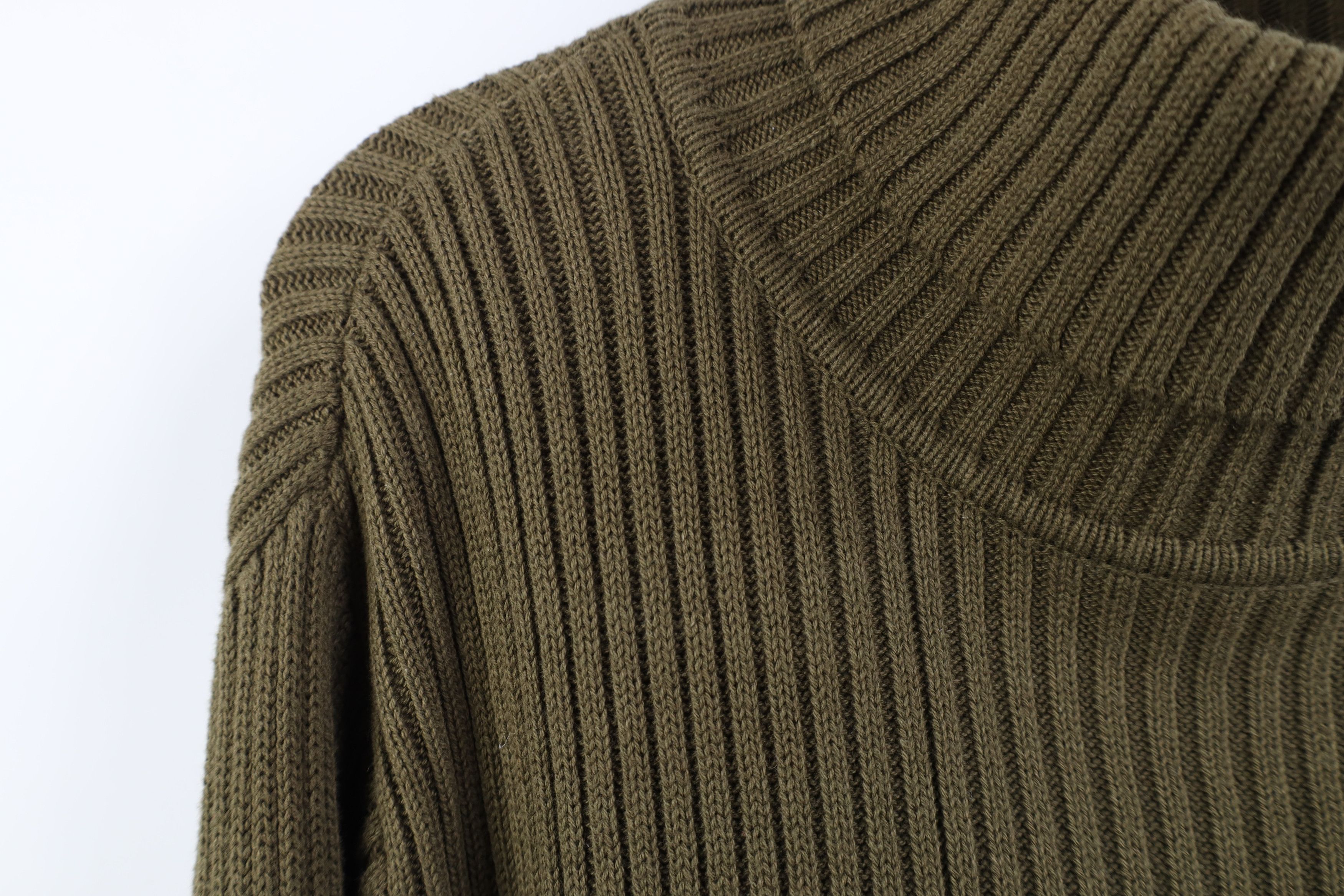 Vintage Vintage 90s Streetwear Cotton Ribbed Knit Turtleneck Sweater Size US M / EU 48-50 / 2 - 4 Thumbnail