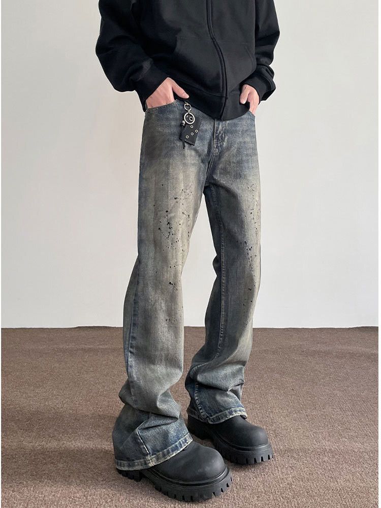 Japanese Brand × Jean High Street Washed Splash Ink Denim Size US 27 - 1 Thumbnail