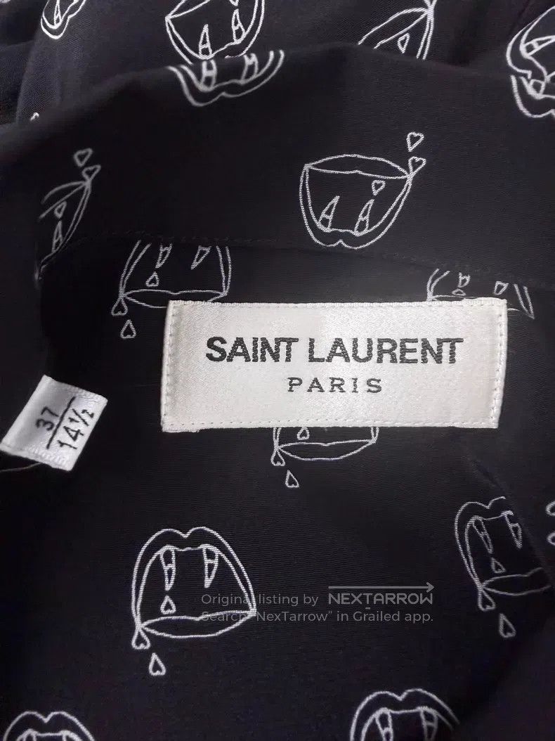 Saint Laurent Paris Saint Laurent Paris Size 37 Black Mulberry Silk Vampire Fa Size US S / EU 44-46 / 1 - 4 Thumbnail