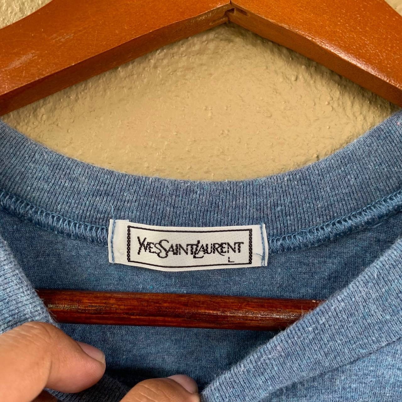 Yves Saint Laurent Vintage Yves Saint Laurent Small Logo Plain Tees Size US S / EU 44-46 / 1 - 4 Thumbnail