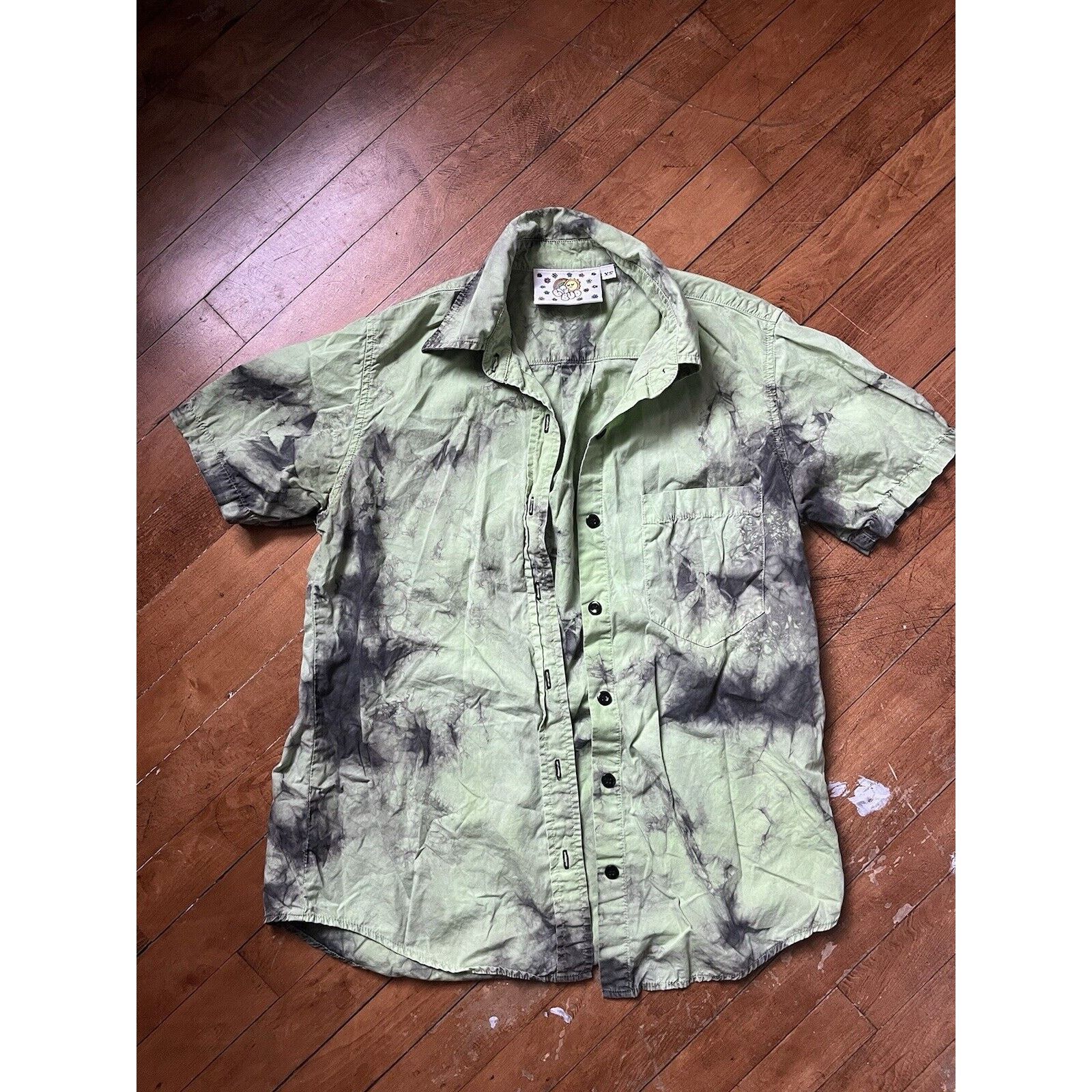 Big Bud Press ✨Big Bud Short Sleeve Tie Dyed Button Up Women’s XS Size XS / US 0-2 / IT 36-38 - 1 Thumbnail