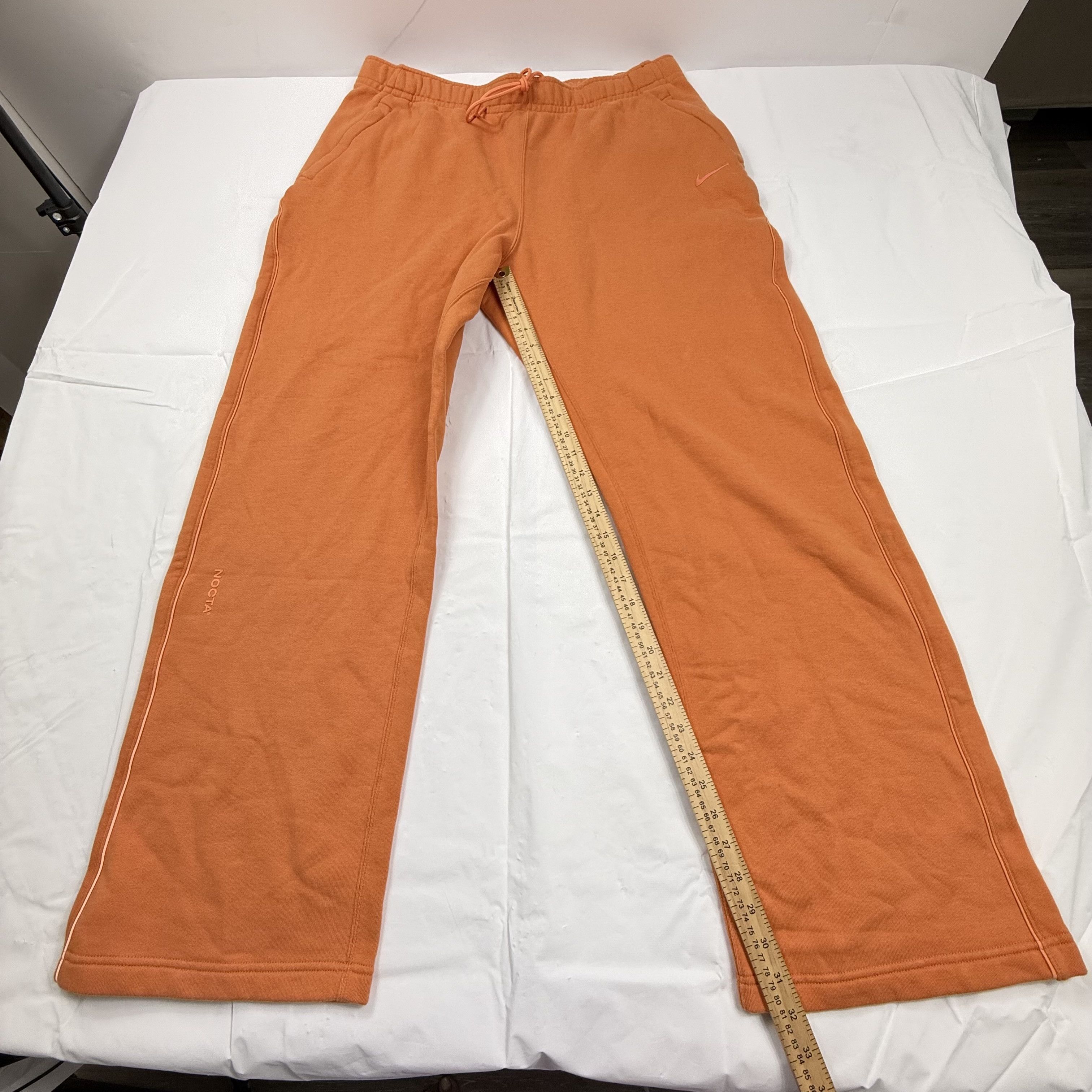 NOCTA × Nike Nike NOCTA Sunset Sweatpants Orange Wide Leg Fleece Joggers Size US 43 - 2 Thumbnail