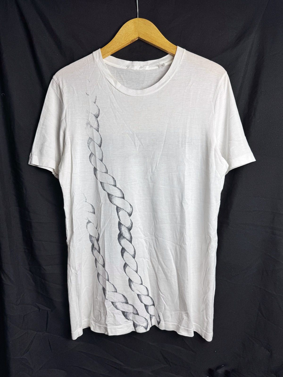 Pre-owned Helmut Lang Ss05 Rope Tees In White