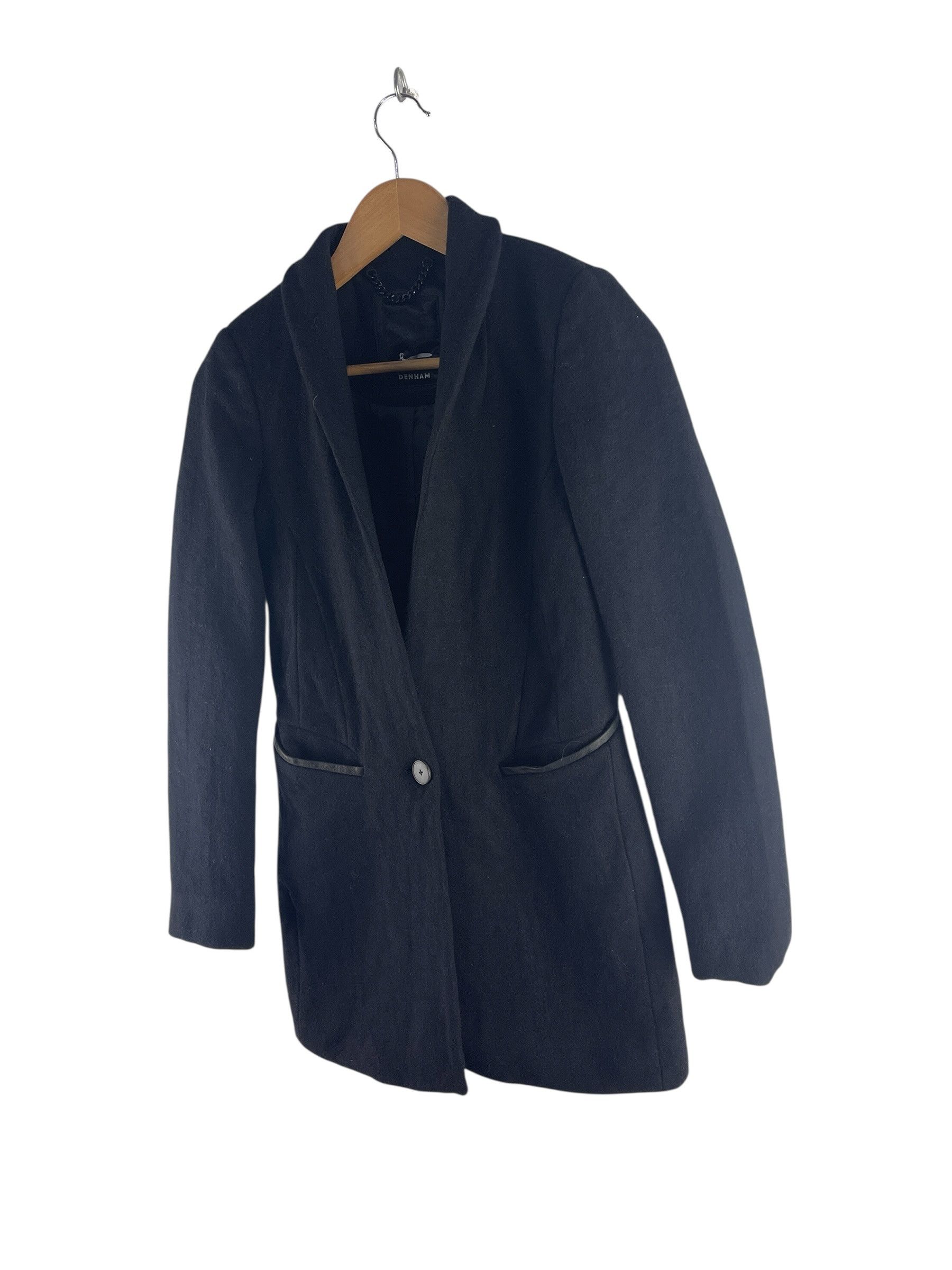 Denham Conquer Wool Blazer Black XS Minimal Tailored Jacket