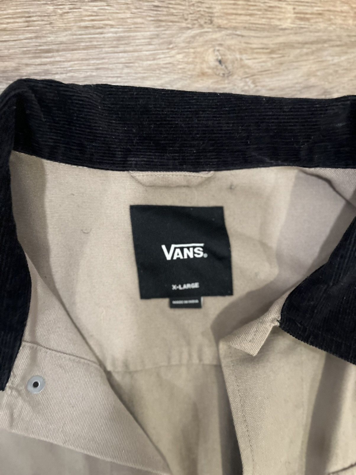 Vans Vans Tan Denim Corduroy Collar Men's Jacket - Size XL Size US XL / EU 56 / 4 - 2 Thumbnail