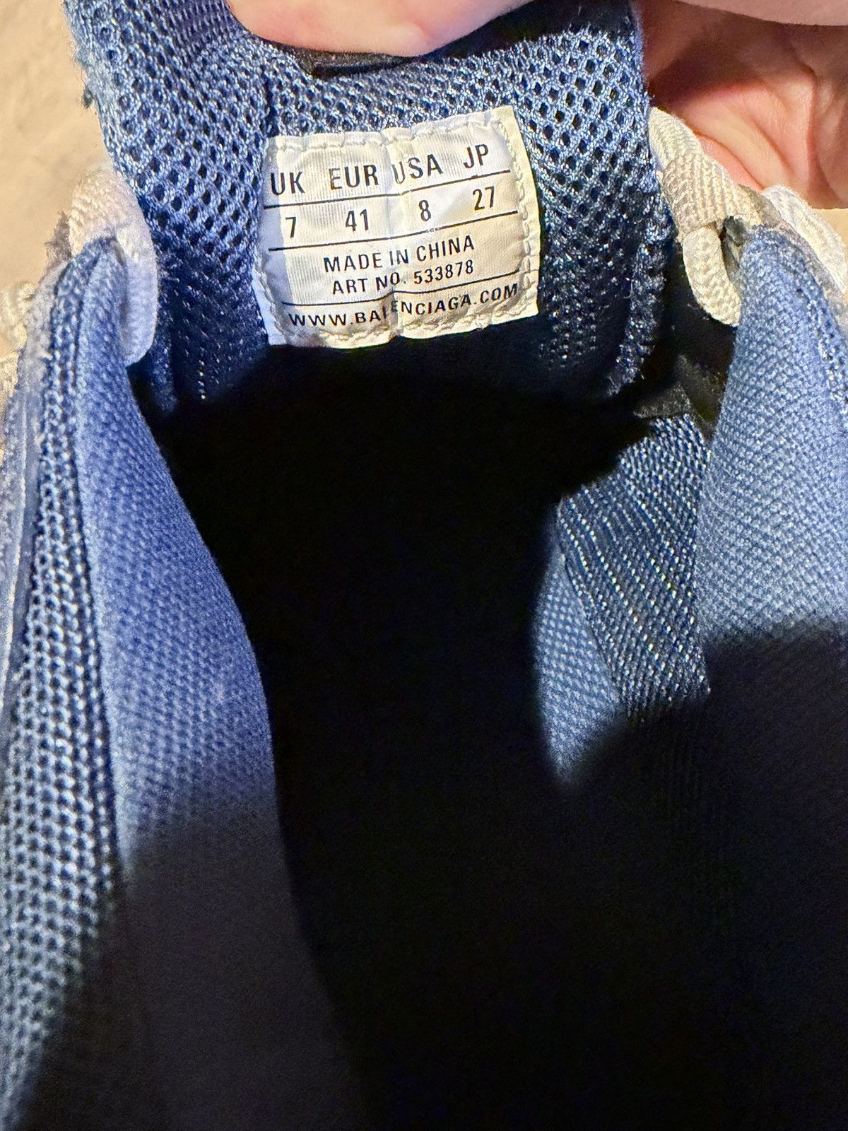 Balenciaga Balenciaga Triple S OG Navy Blue Size US 8 / EU 41 - 6 Thumbnail