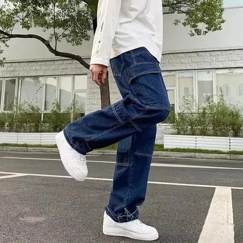 VIBE Skateboard Baggy Carpenter Denim Jeans Cargo y2k Size US 34 / EU 50 - 4 Thumbnail