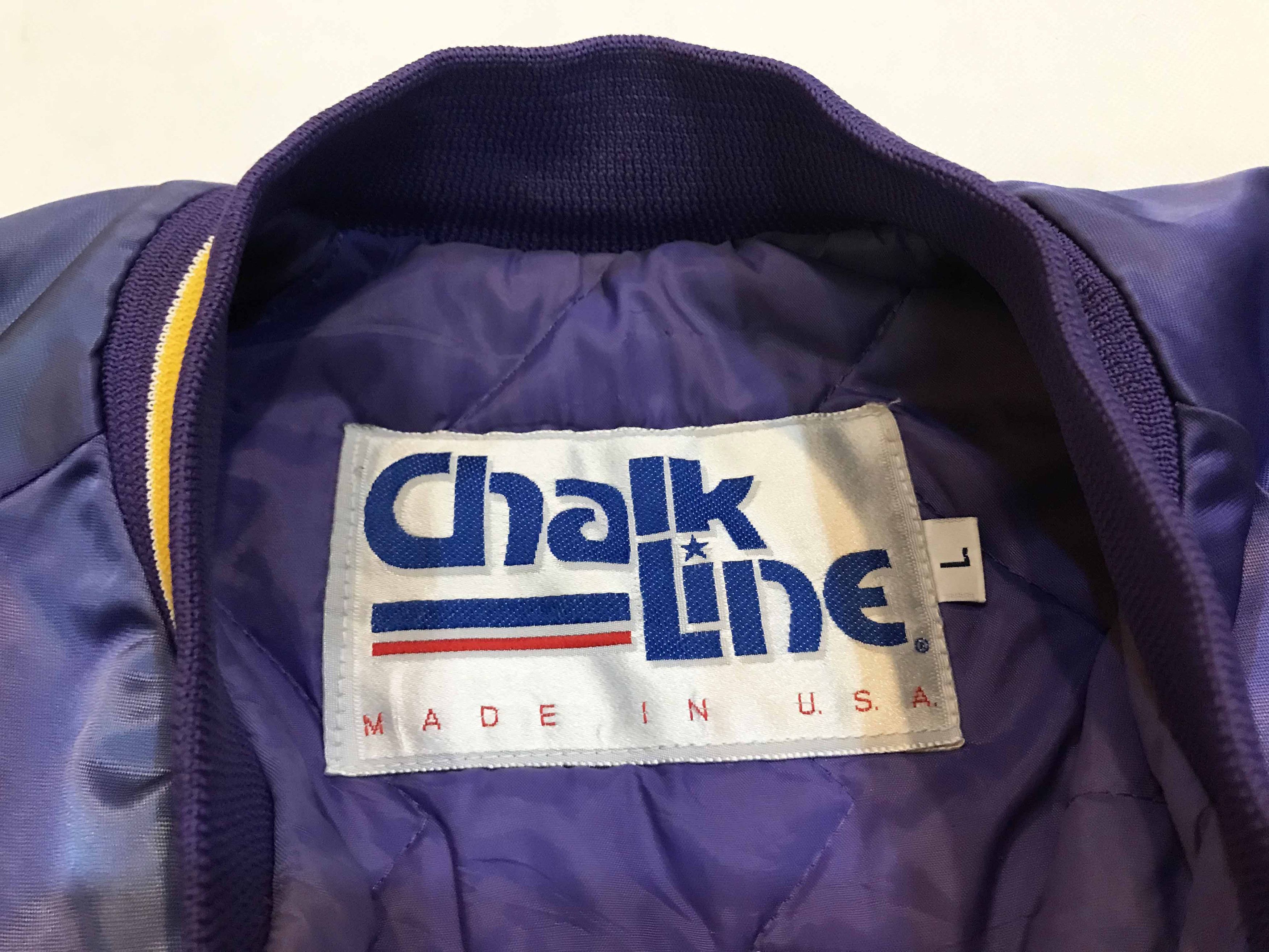 Chalk Line × NBA × Vintage Vintage Chalk Line NBA Los Angeles Lakers Bomber Jacket Size US L / EU 52-54 / 3 - 4 Thumbnail