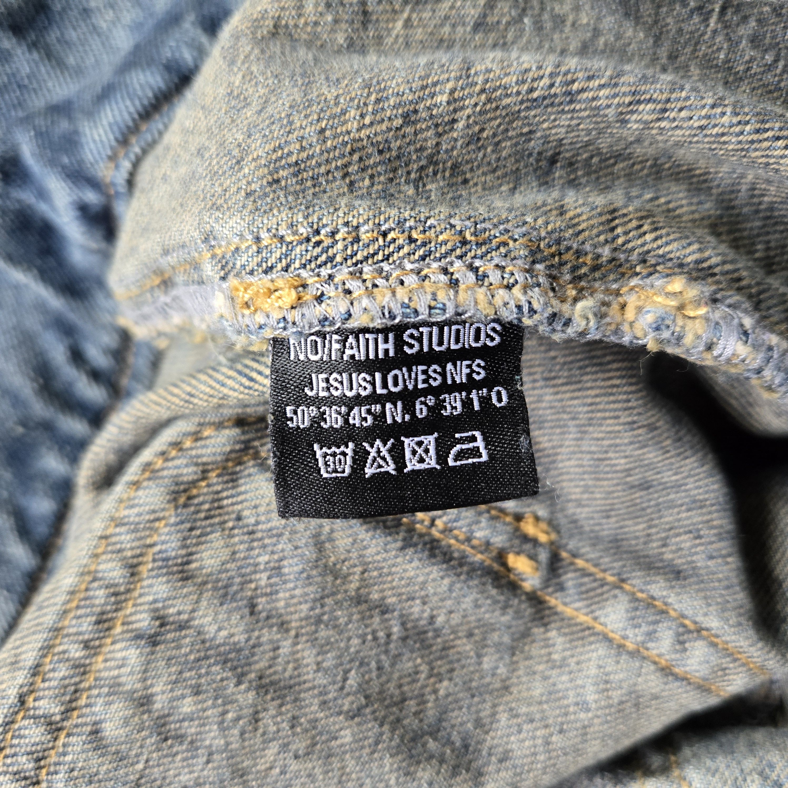 No Faith Studios No Faith Studios Basic Flared Denim Jeans Small Destroyed Size US 30 / EU 46 - 10 Thumbnail