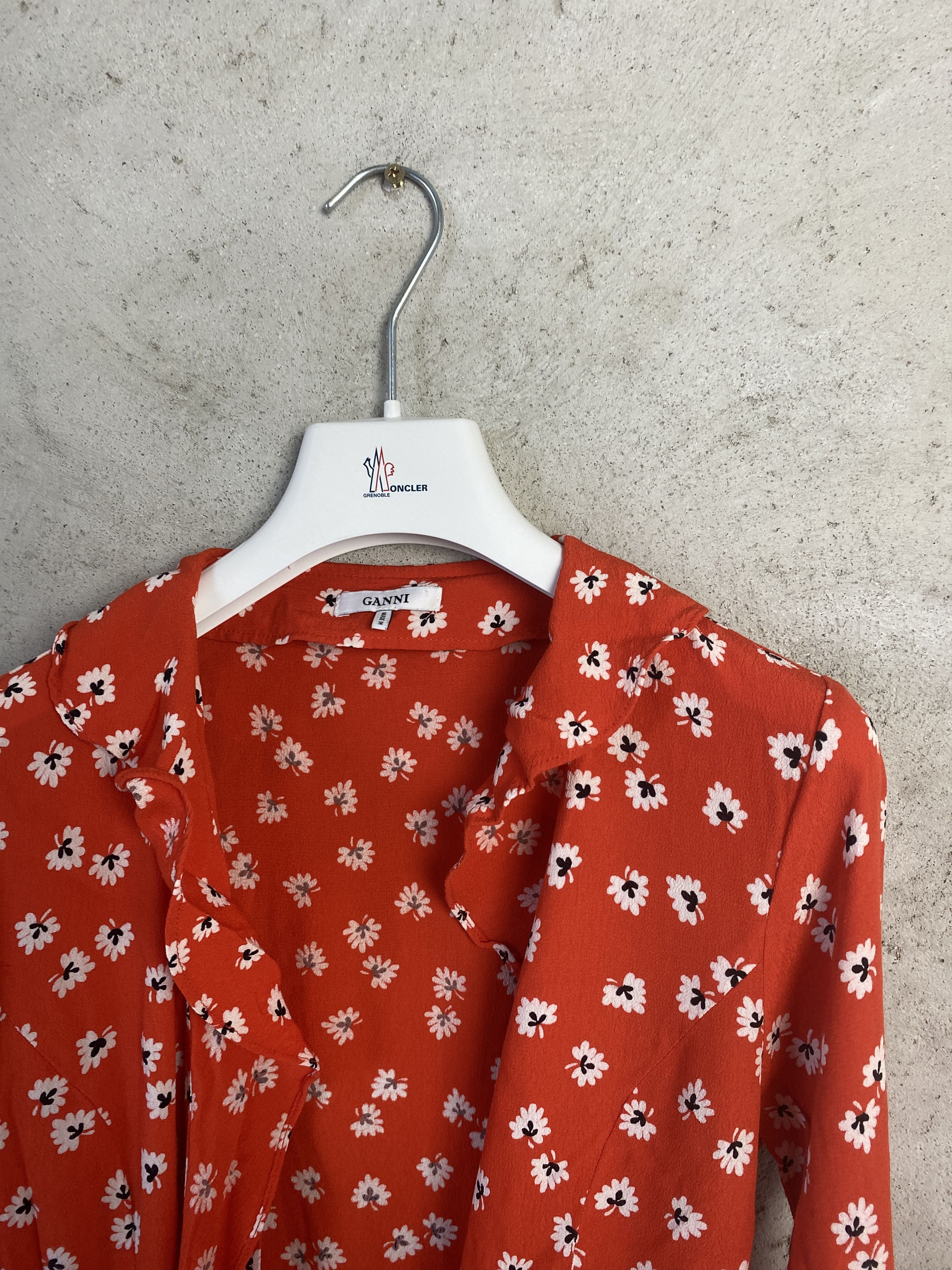 Ganni Ganni Silvery Creep shirt floral viscose casual Size XS / US 0-2 / IT 36-38 - 2 Thumbnail