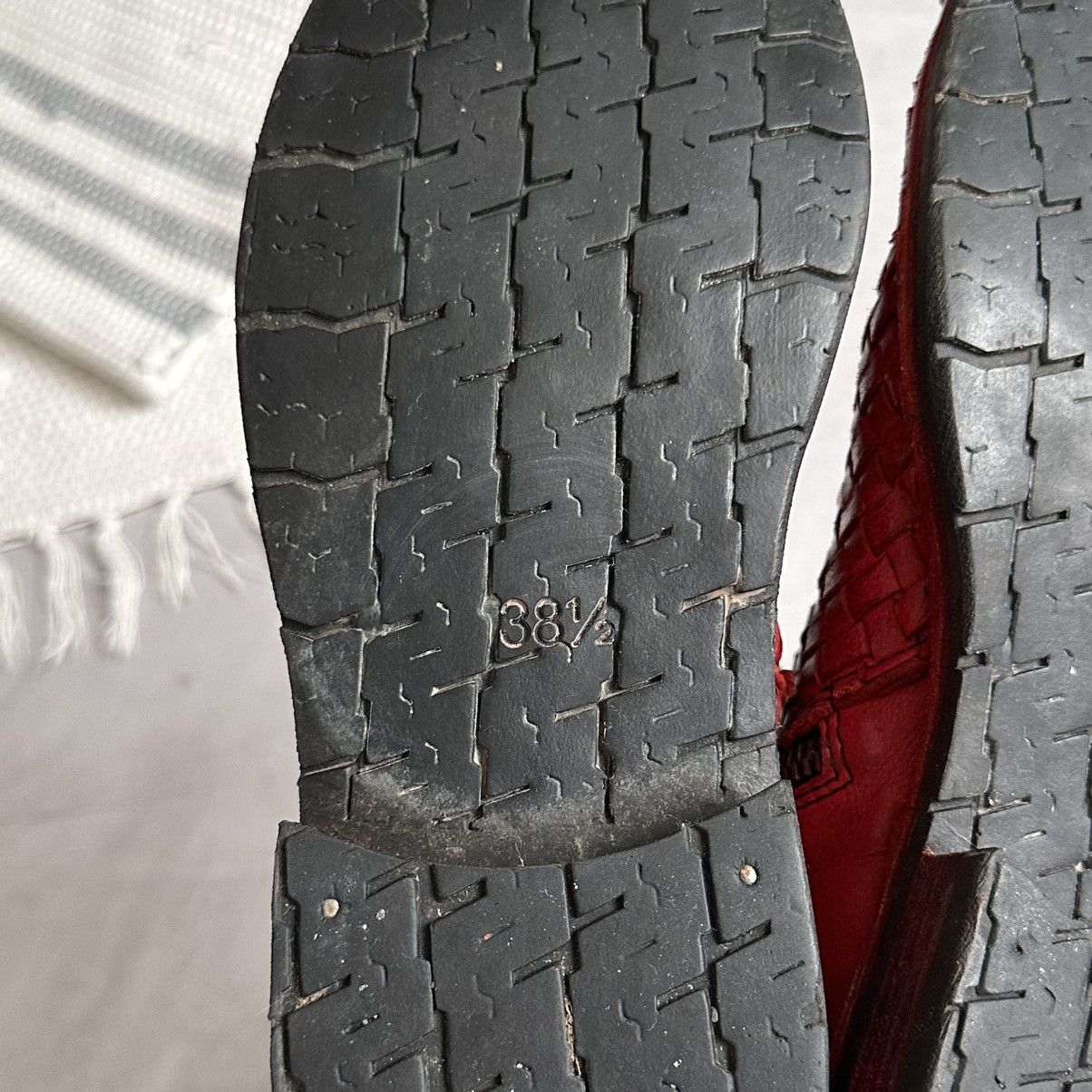 The Last Conspiracy 00s Bubetti Woven Leather Boots Bikkembergs A1923 Style Size US 8.5 / IT 38.5 - 10 Thumbnail