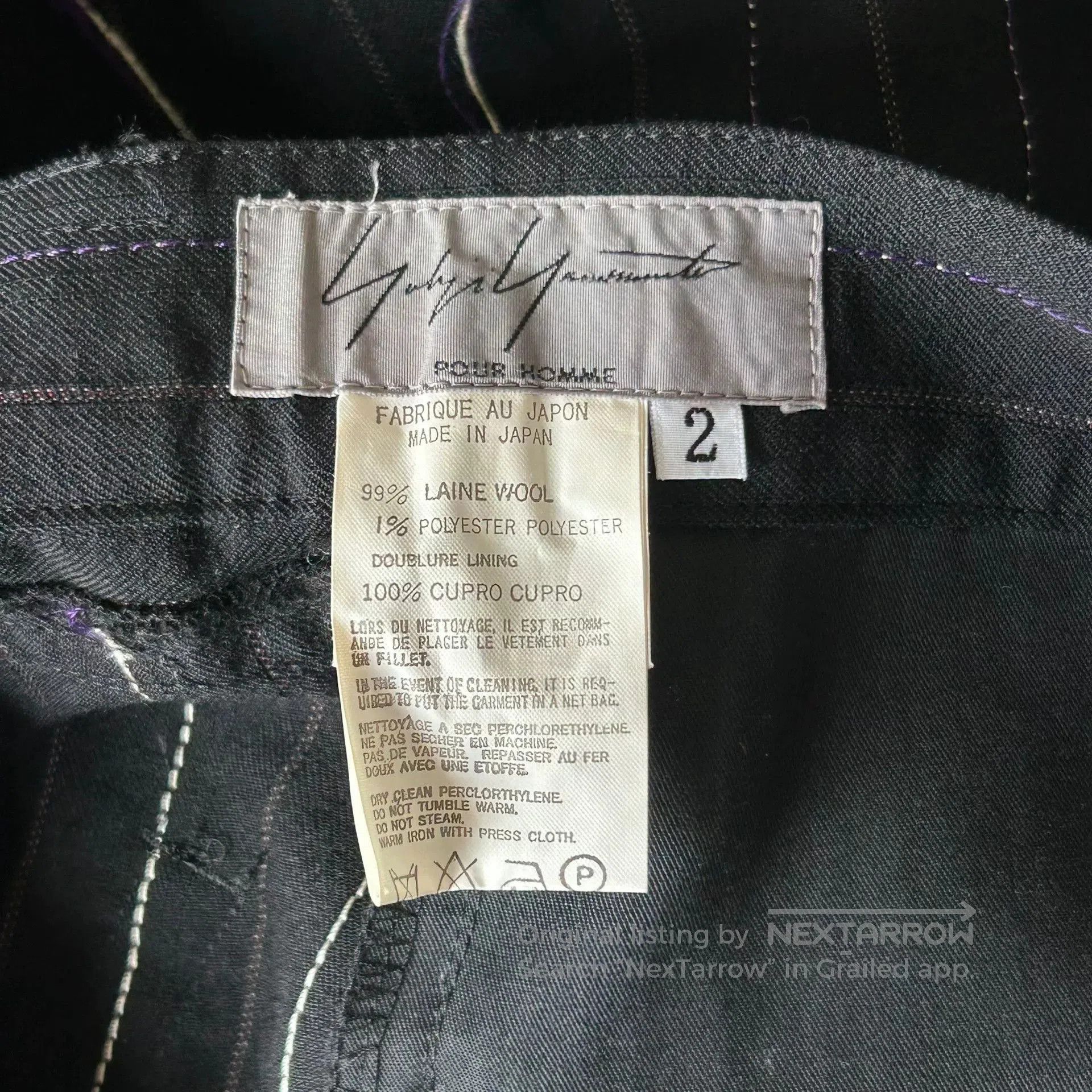 Yohji Yamamoto Yohji Yamamoto Striped Wool Trousers. Size US 40 / EU 56 - 7 Thumbnail