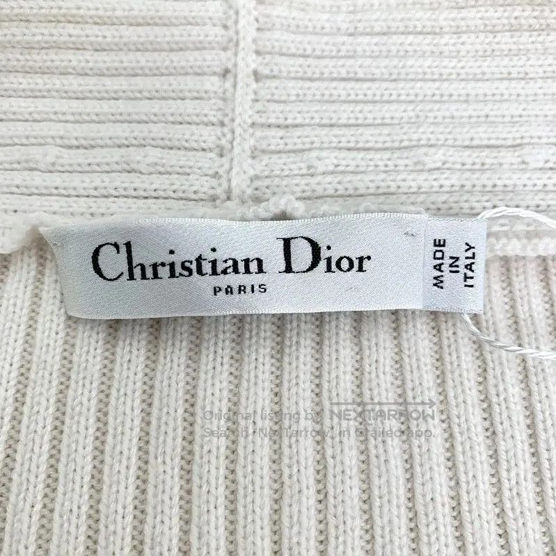 Dior Dior White Ribbed Wool Cardigan for Women . Size XS / US 0-2 / IT 36-38 - 5 Thumbnail
