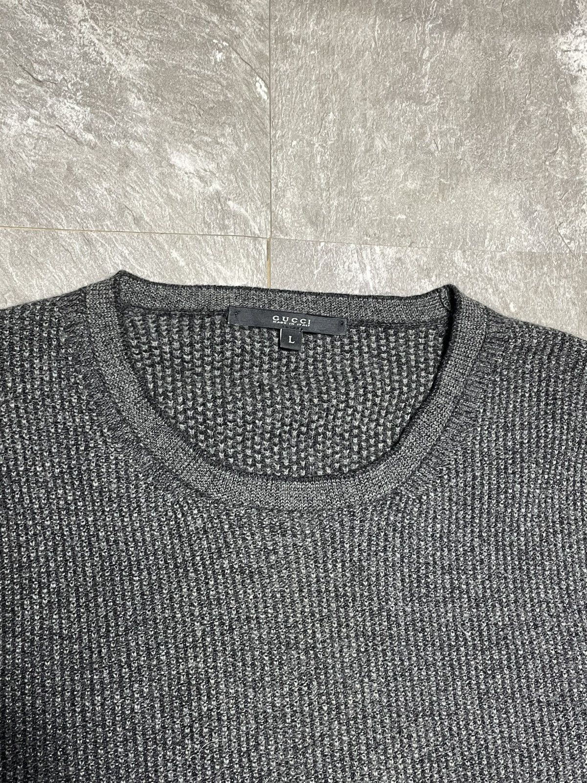 Gucci Gucci Vintage Cashmere Knit Sweater Grey Made In Italy L Size US M / EU 48-50 / 2 - 2 Thumbnail