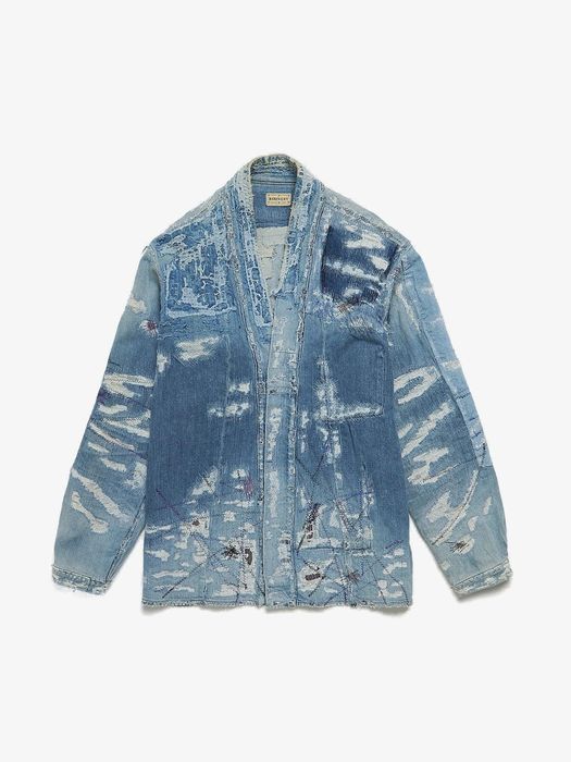 Kapital Kountry Blue Boro Stitch Cotton Kimono Jacket | Grailed