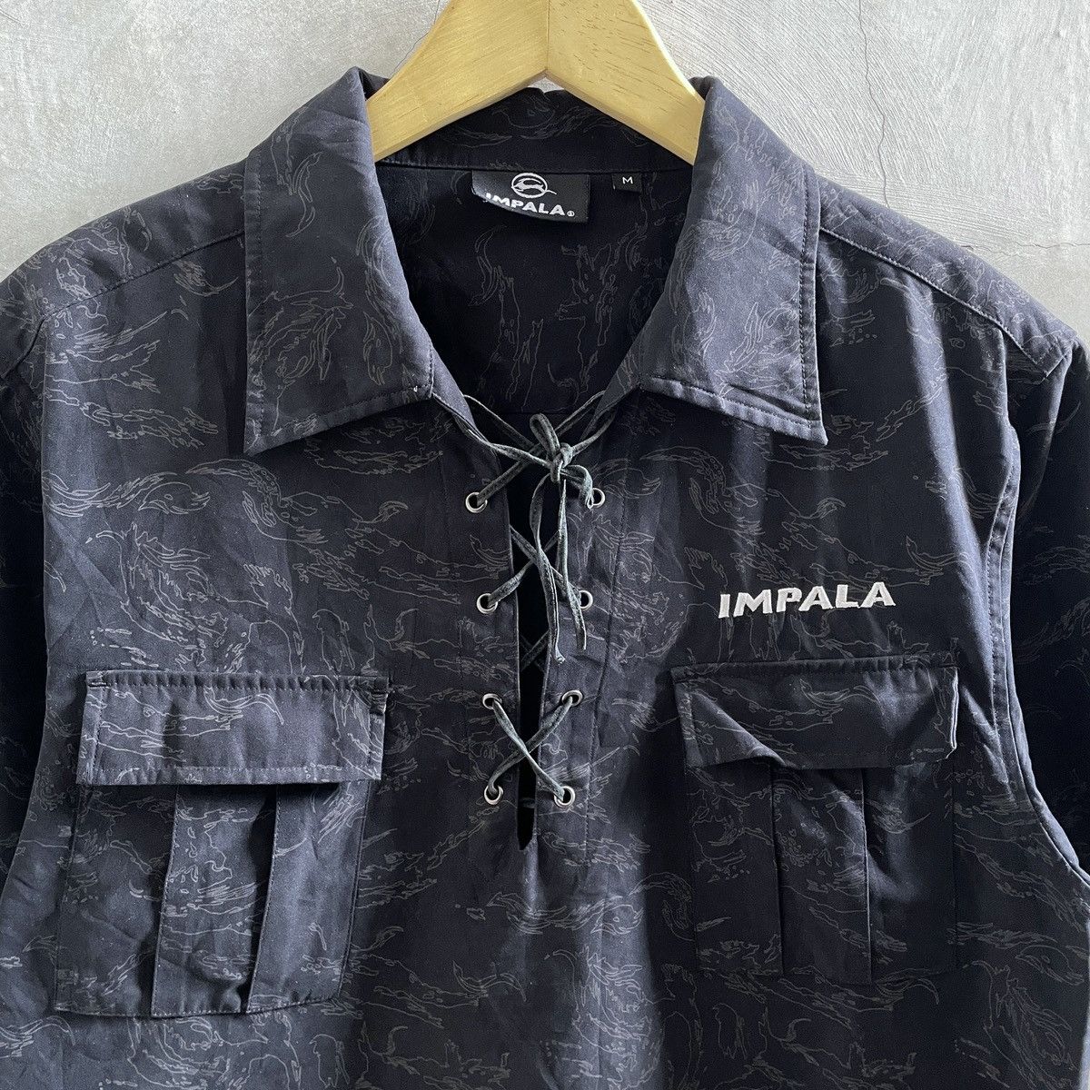 If Six Was Nine 🔥Impala Y2K Pattern lace up shirt Size US M / EU 48-50 / 2 - 3 Thumbnail