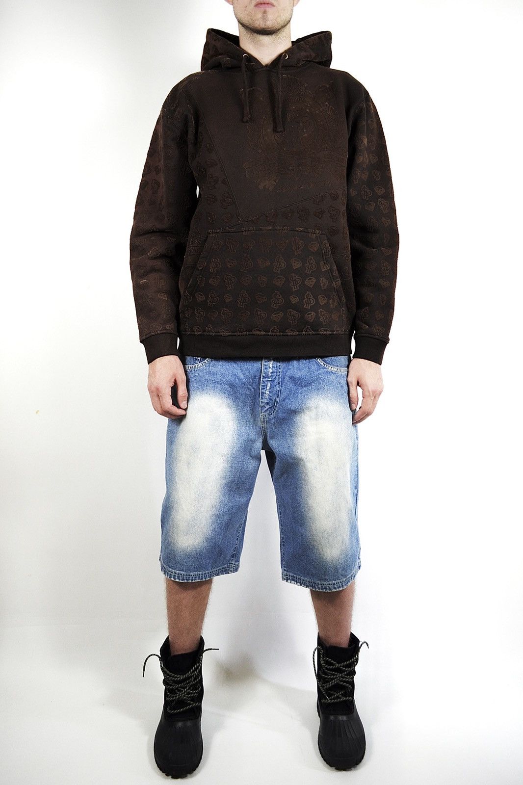Southpole Y2K Southpole Dollar Corduroy Monogram HipHop Hoodie Size US L / EU 52-54 / 3 - 5 Thumbnail