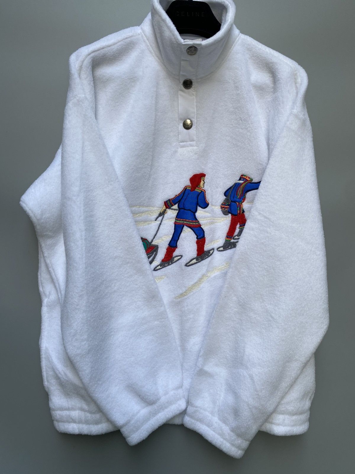 Fila Vintage Fila Rare Ski Embroidered Fleece Sweater Size US M / EU 48-50 / 2 - 2 Thumbnail