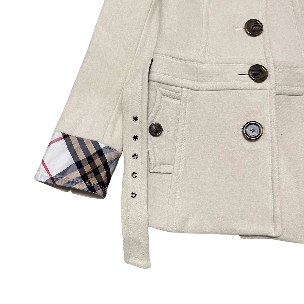 Burberry Vintage Burberry Blue Label Nova Check Wool Coat Size S / US 4 / IT 40 - 4 Thumbnail