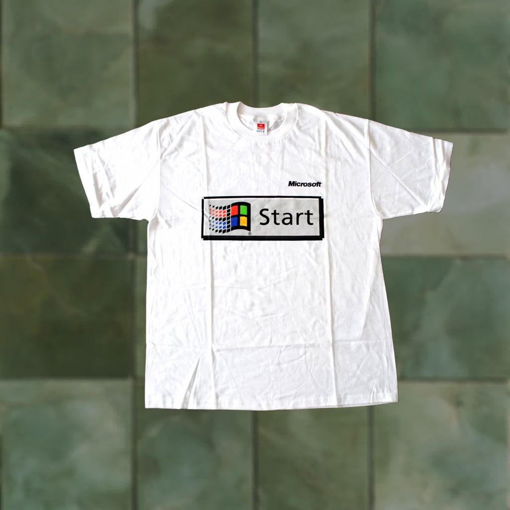 Hanes 90S TRUE VINTAGE MICROSOFT WINDOWS START BUTTON T-SHIRT WHITE XL Hanes Men Short Sleeve Cotton Graphic Tee 1990s 1 Stitch Size US XL / EU 56 / 4 - 1 Thumbnail