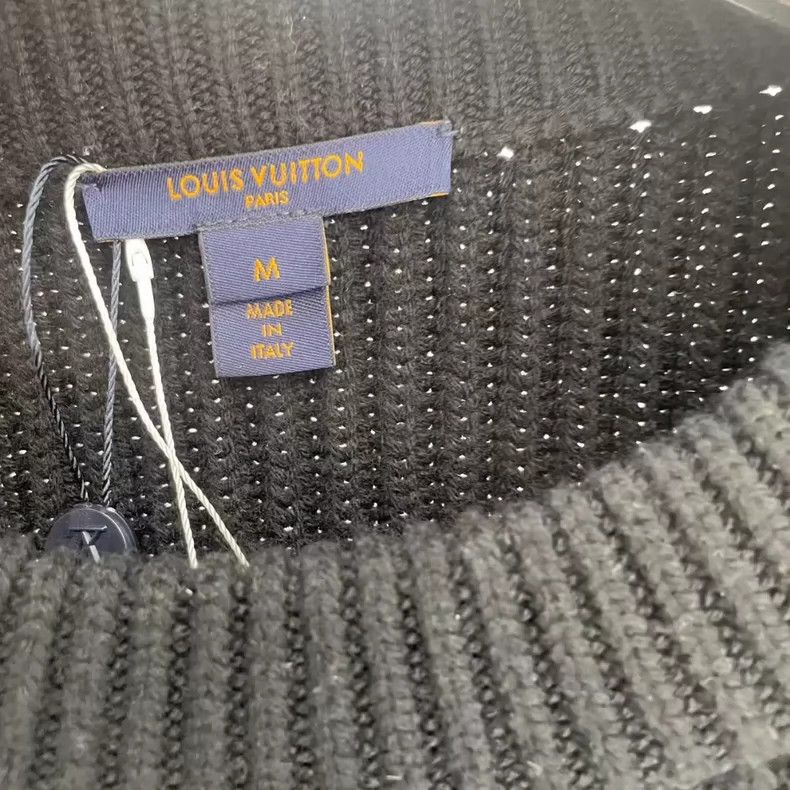 Louis Vuitton louis vuitton Black sweater with hem logoBlack sweater wit Size US M / EU 48-50 / 2 - 6 Thumbnail